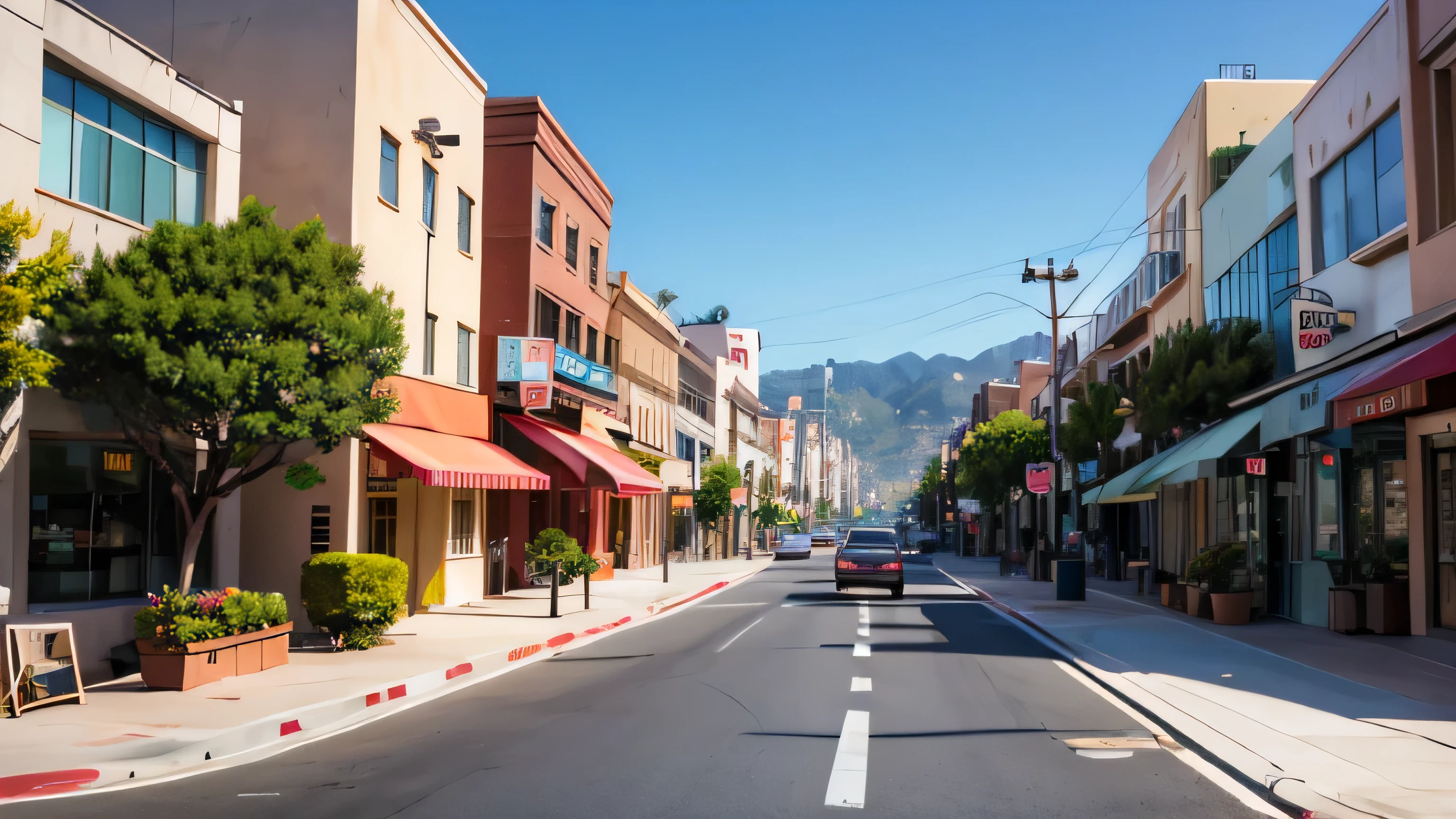 Hollywood. California city street, no people or cars
