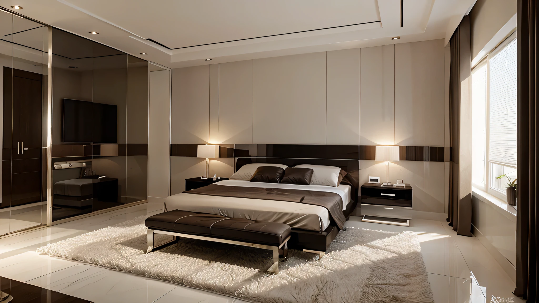 Conception de chambre de luxe moderne