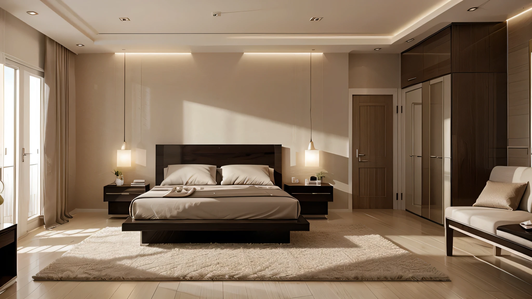Conception de chambre de luxe moderne