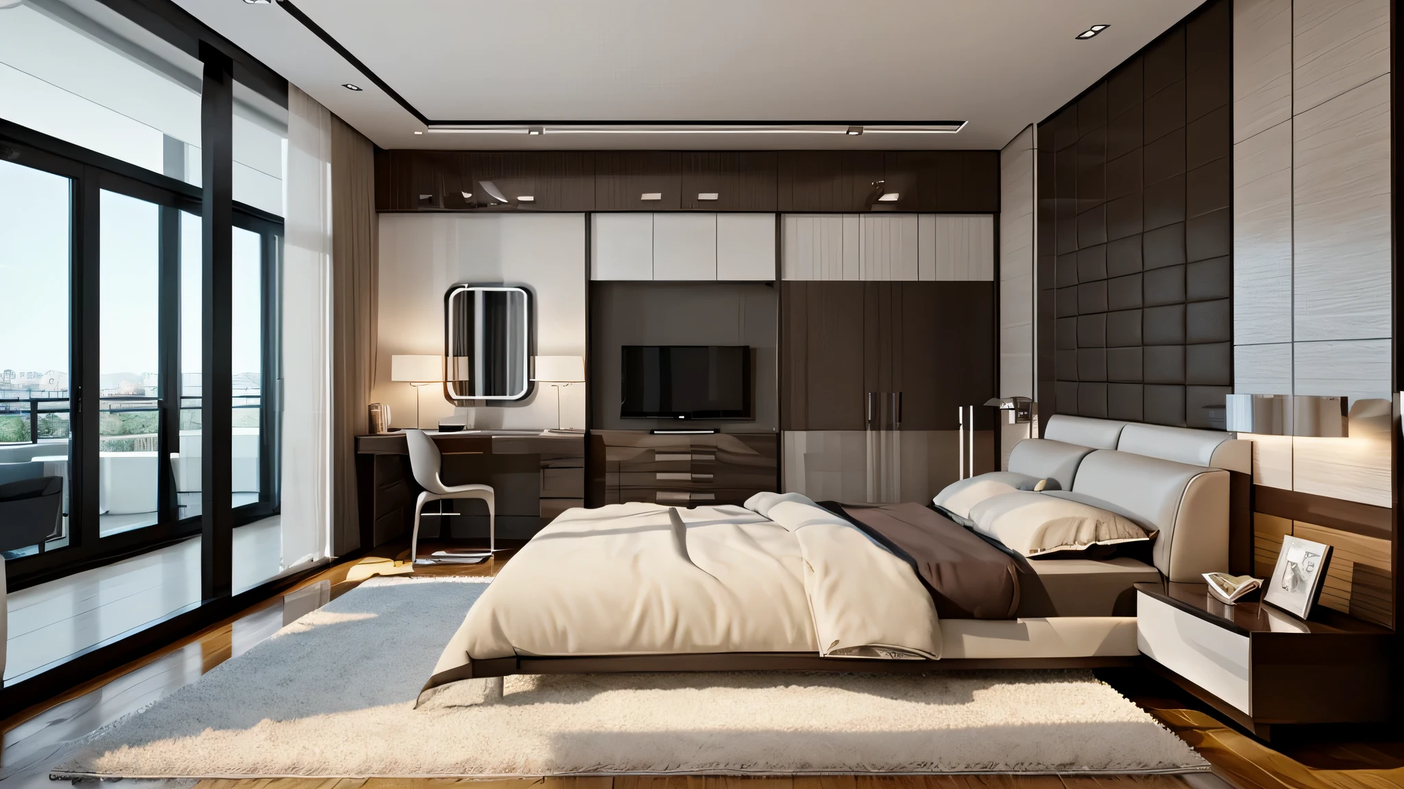 Conception de chambre de luxe moderne