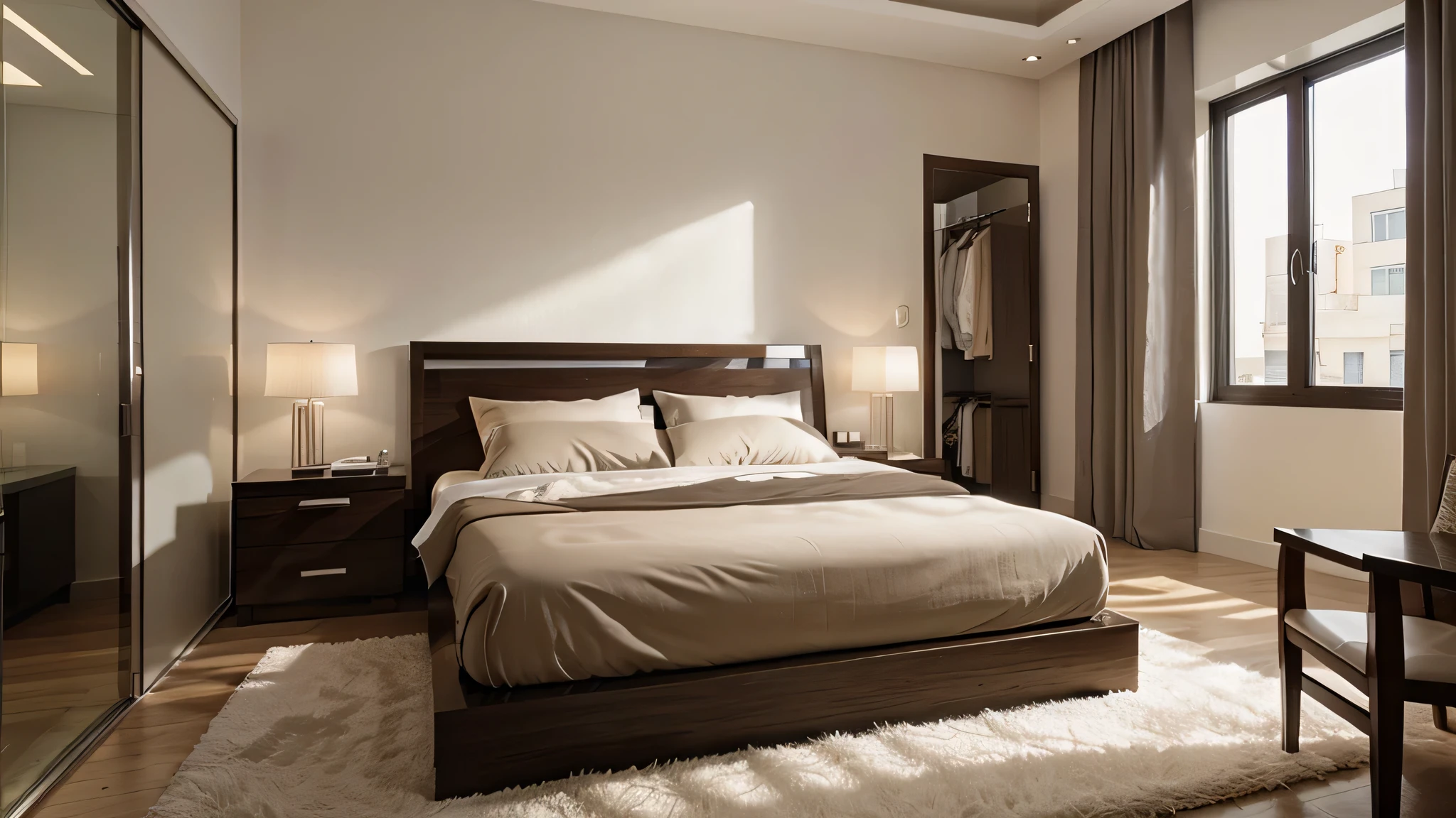 Conception de chambre de luxe moderne
