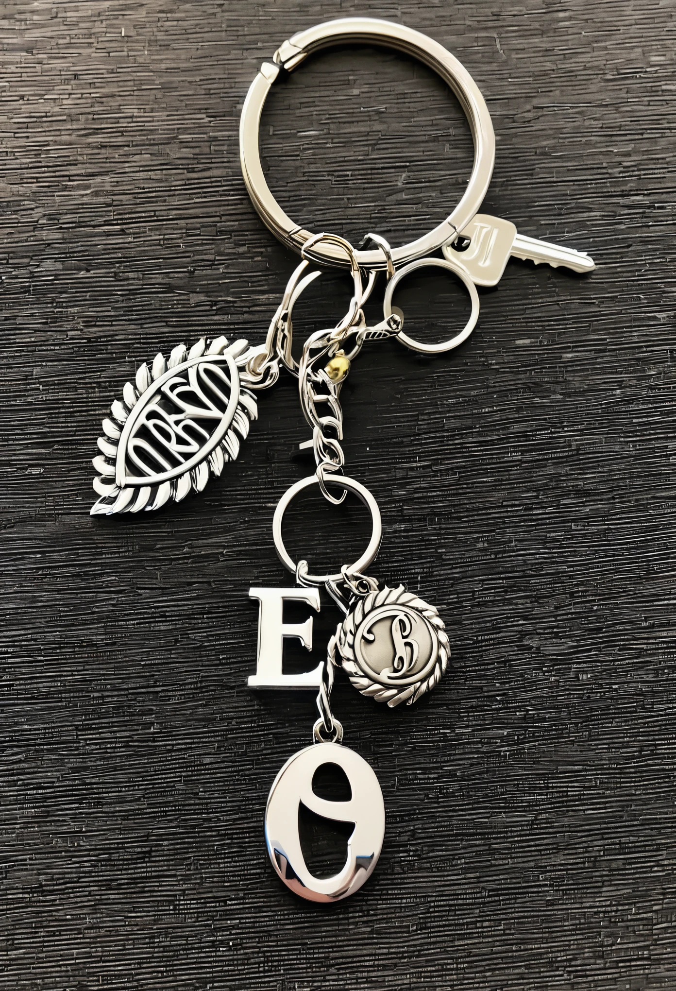 Initial keychain E and J