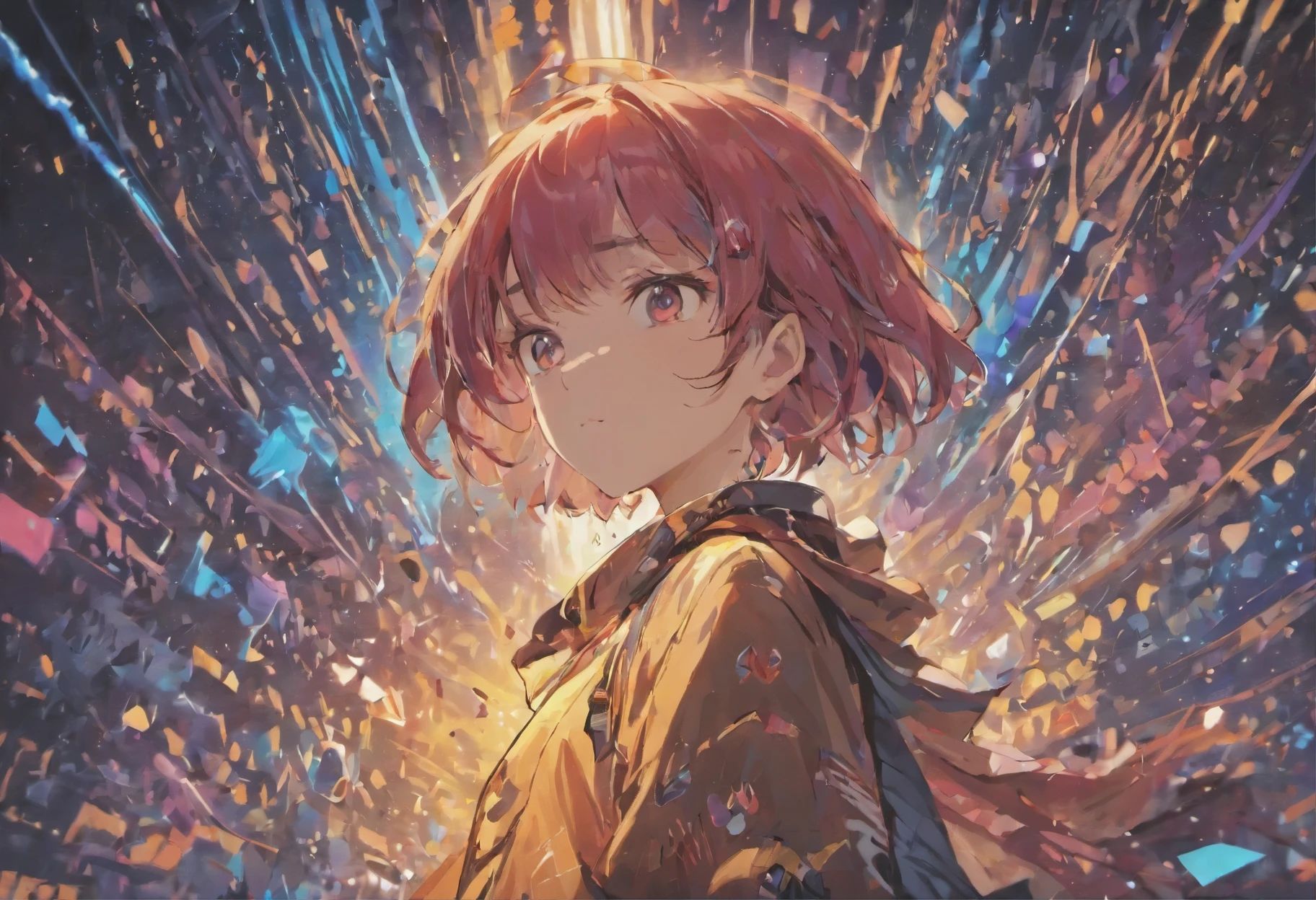 video game player, futuristic background, Combining anime style and drawing, surreal, 4k, killer look, quiff hair, dark style