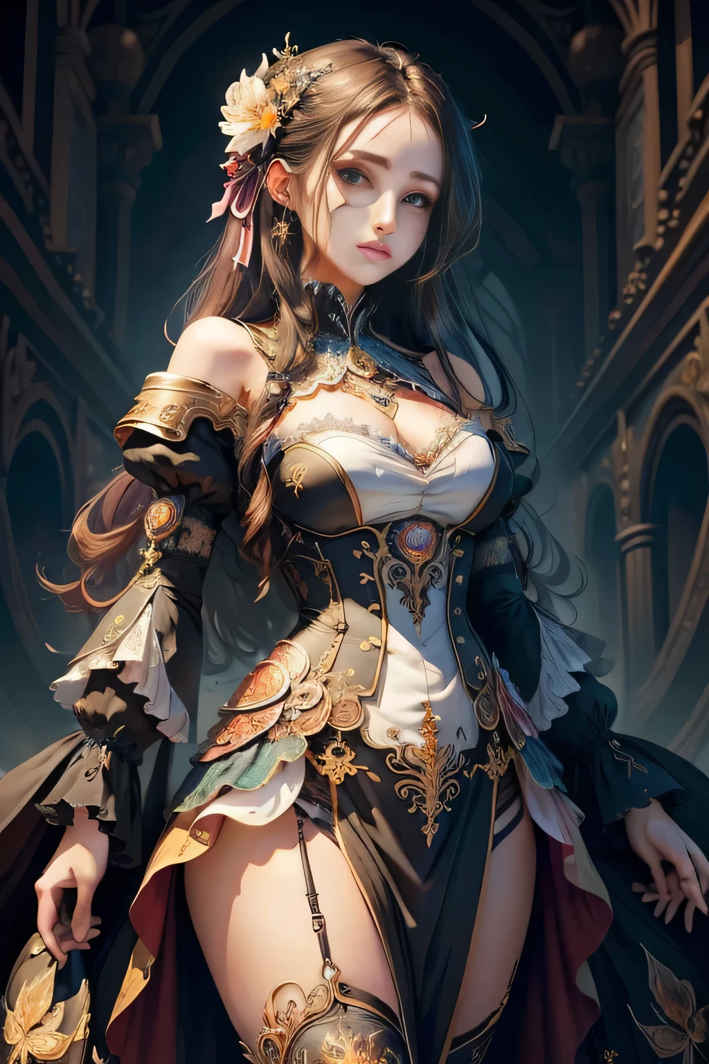 (masterpiece, top quality, best quality, official art, beautiful and aesthetic:1.2), (1girl), extreme detailed,(fractal art:1.3),colorful,highest detailed