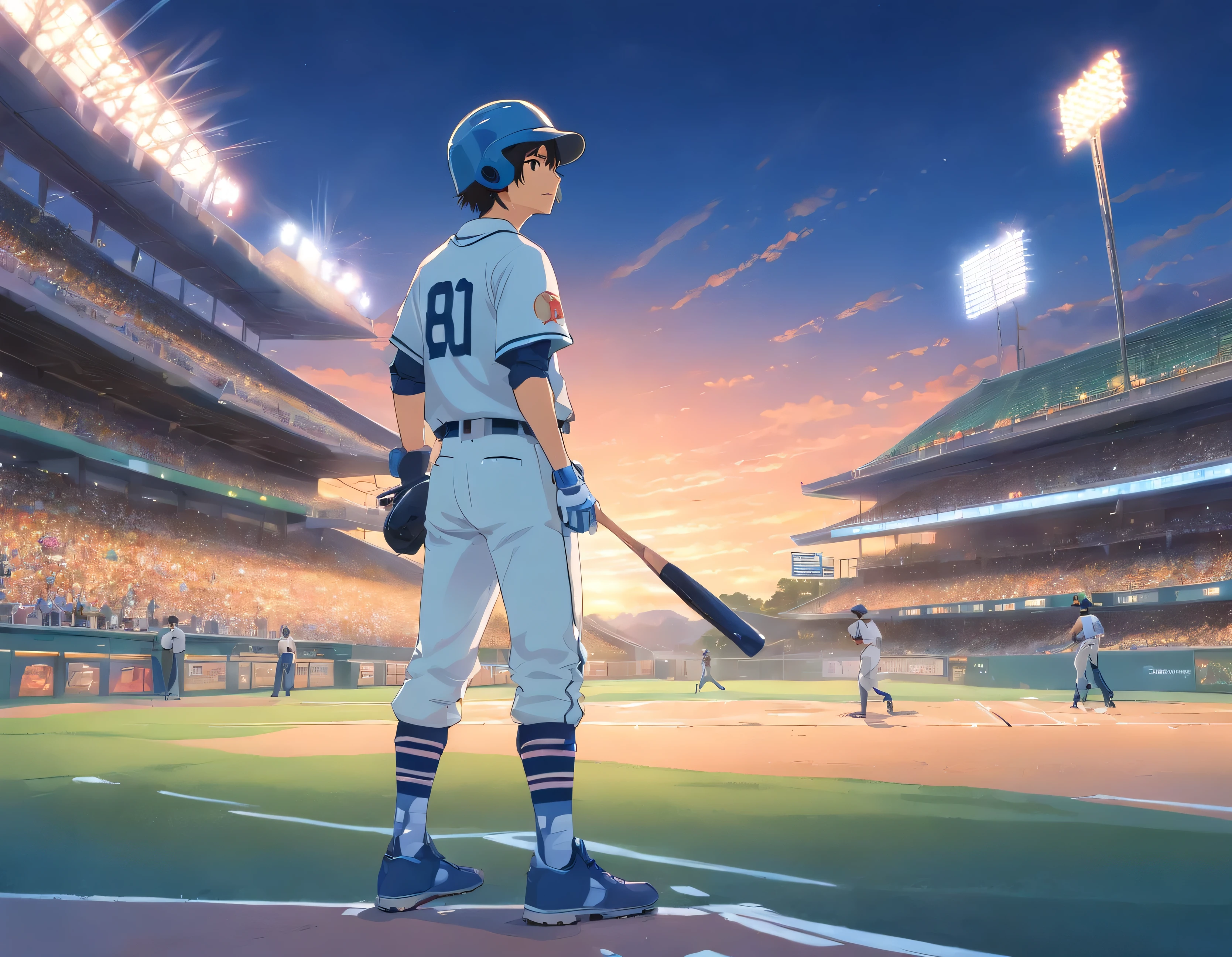 whole body、room、Otani、Helmet、male、Professional baseball、masterpiece、court