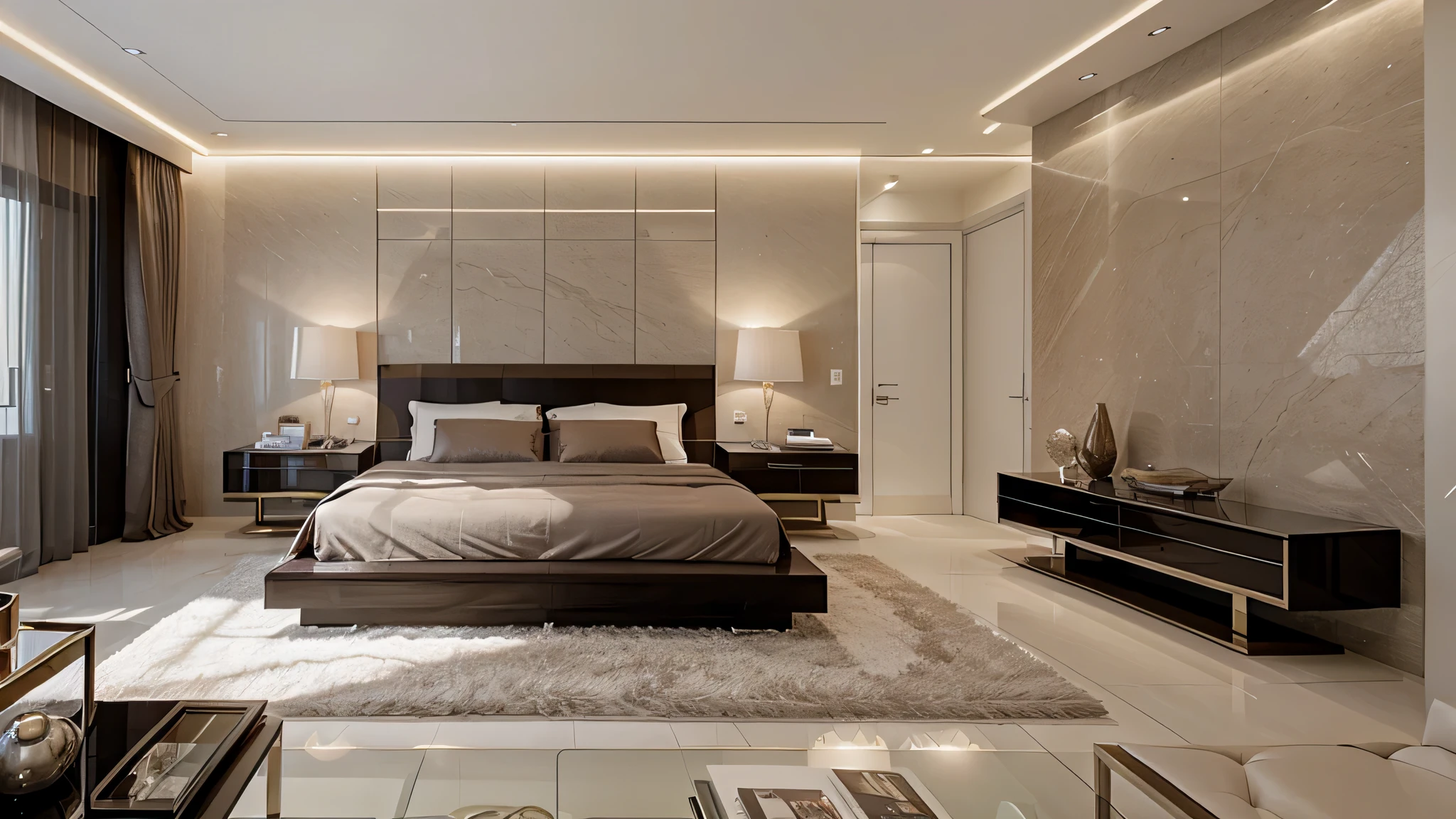 Conception de chambre de luxe moderne