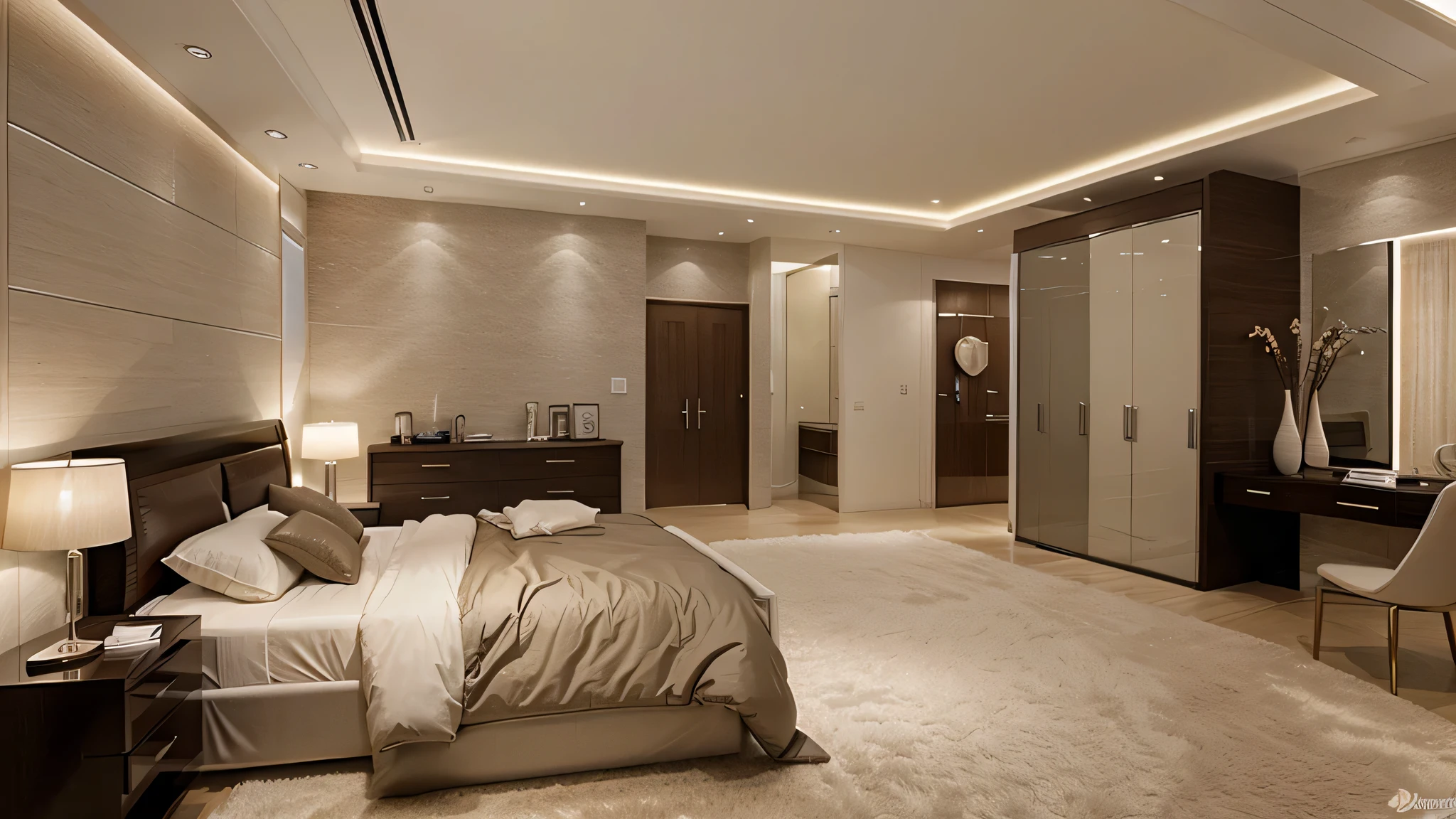 Conception de chambre de luxe moderne
