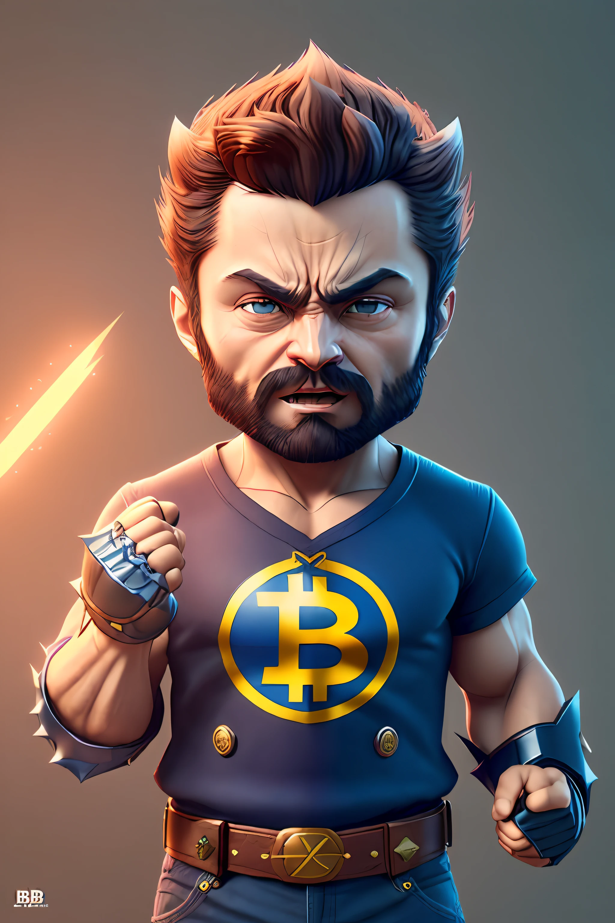(CBZBB:1.25), wolverine, bitcoin, ArtStation, CGI_Animation,
