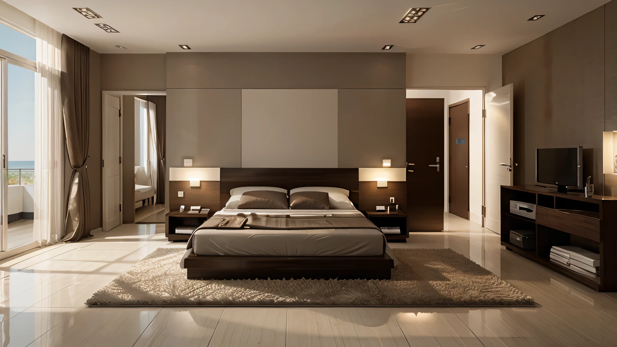 Conception de chambre de luxe moderne