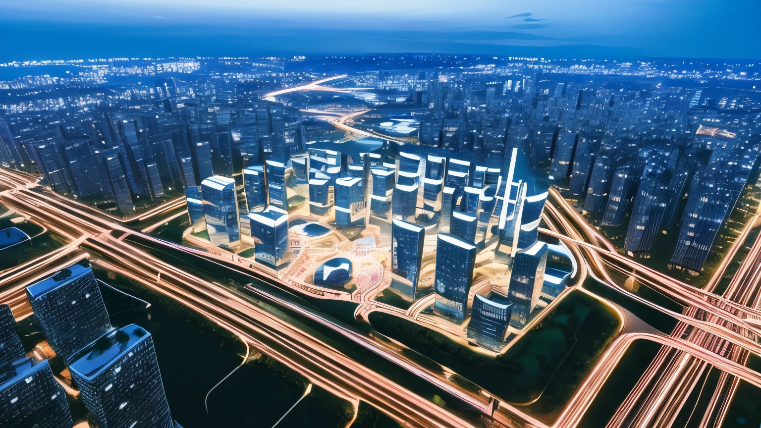 Future Earth, Futuristic city, Future building view, night view, 都会のnight view,
