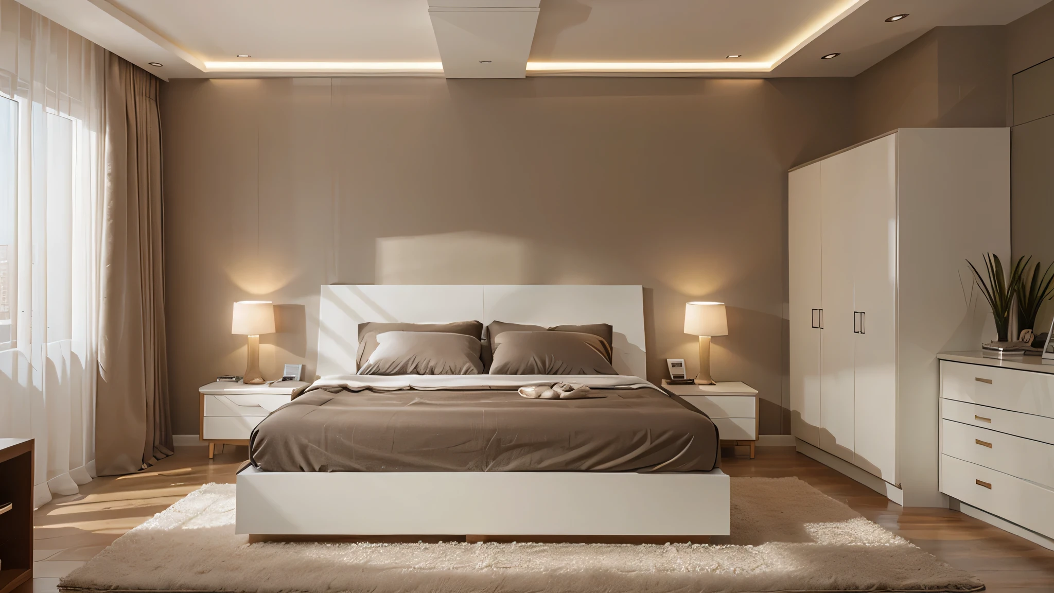 Conception de chambre de luxe moderne