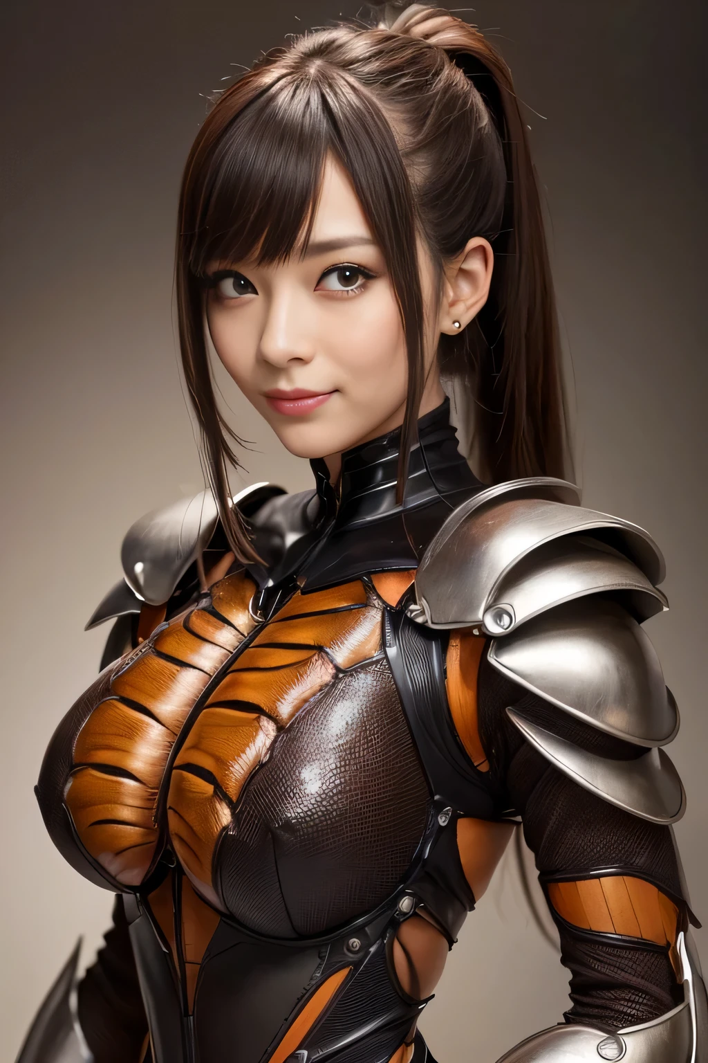 (High resolution,masterpiece,highest quality,Very detailed CG, anime, official art:1.4), realistic, photograph, amazing detail, everything is complicated, shiny and glossy,Amazing number of layers, 8K wallpaper, 3D, sketch, cute, figure,( alone:1.4), perfect female proportions,villain&#39;s daughter, (Fusion of dark brown cockroach and lady:1.4), (brown cockroach woman:1.2), (brown cockroach woman:1.2), (Fusion:1.2), (alone:1.4), (evil smile:1.2), muscular, abs, (Cockroach brown exoskeleton bio insect suit:1.4), (Cockroach brown exoskeleton bio insect armor:1.2), (brown transparent cockroach feathers:1.4), (Antennae of brown cockroaches:1.3),