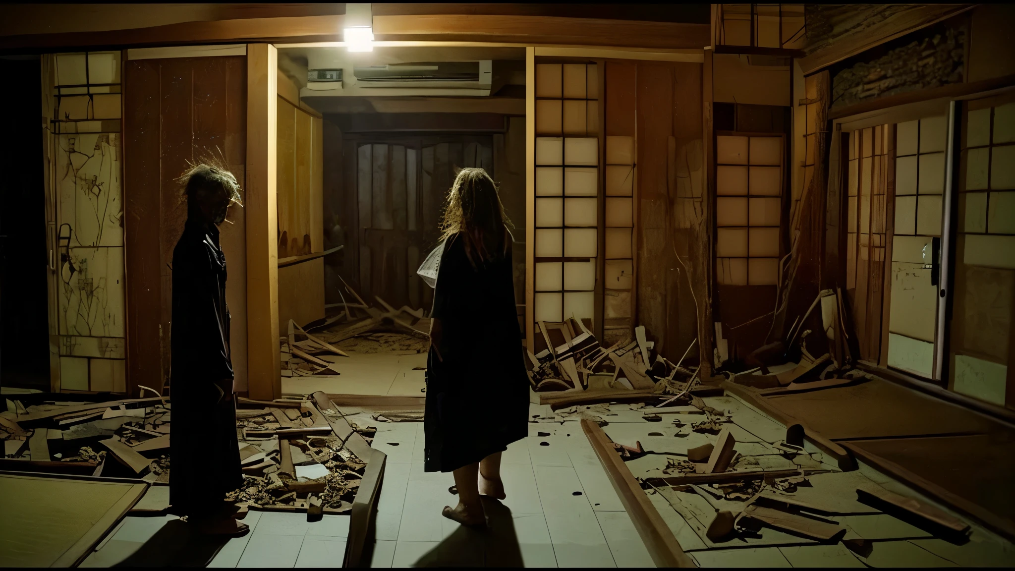 ruins, occult, fear, darkness, night, darkness, Japan, indoors, laughter, evil spirits