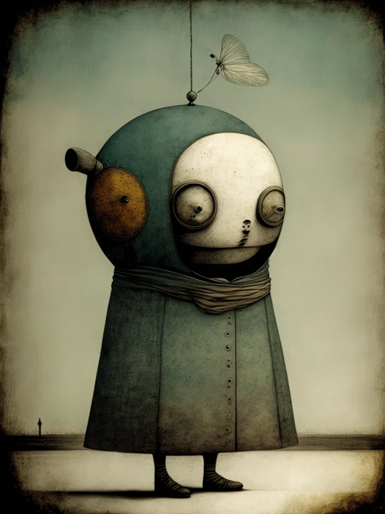 retro:1.3, Gabriel Pacheco style:1.4, boy sitting in a park:1.3, reflecting:1.3, environment in earthy and cyan colors, punk, thoughtful, old cars in the background:1.3、retro lighting, ((Imaginative scene)), (( highly detailed: 1.4), (( Masterpiece )), (  Hyper-detailed and beautiful: 1.3), ( Photorealistic: 1.4), 8k.