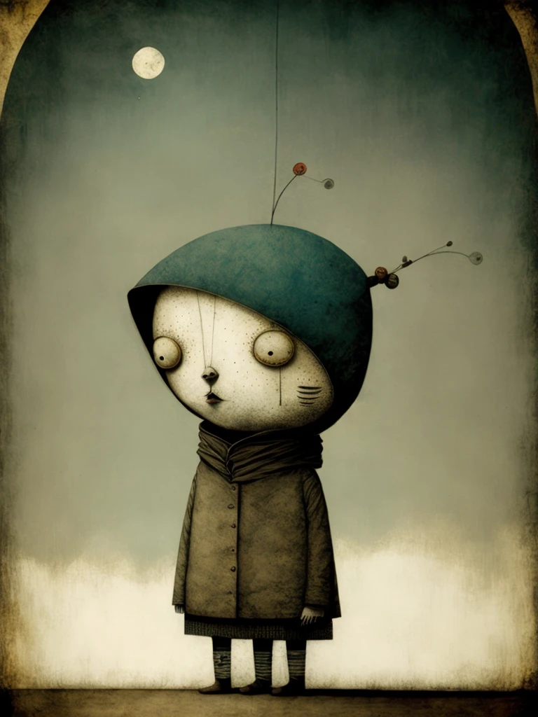 retro:1.3, Gabriel Pacheco style:1.4, boy sitting in a park:1.3, reflecting:1.3, environment in earthy and cyan colors, punk, thoughtful, old cars in the background:1.3、retro lighting, ((Imaginative scene)), (( highly detailed: 1.4), (( Masterpiece )), (  Hyper-detailed and beautiful: 1.3), ( Photorealistic: 1.4), 8k.