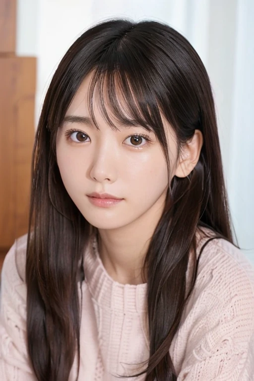 Match YuiAragaki,live-action,4k,22-year-old woman,super close up of face,sexy look,one person,black hair,long hair