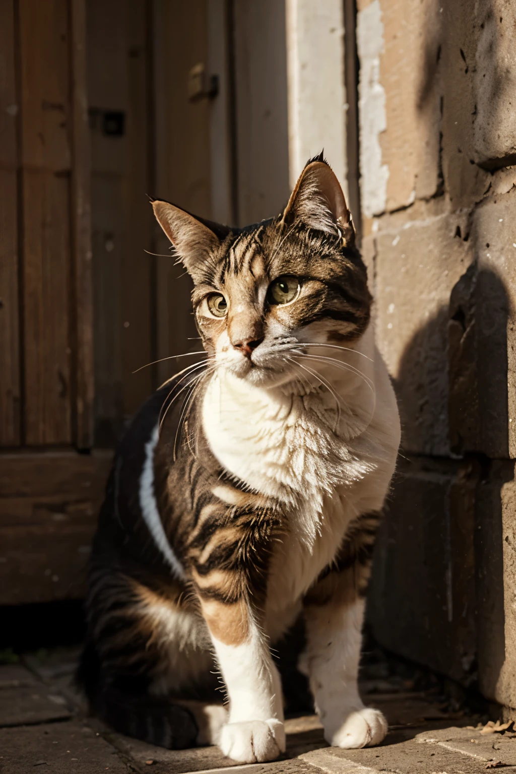 um gato com olhar de triste 