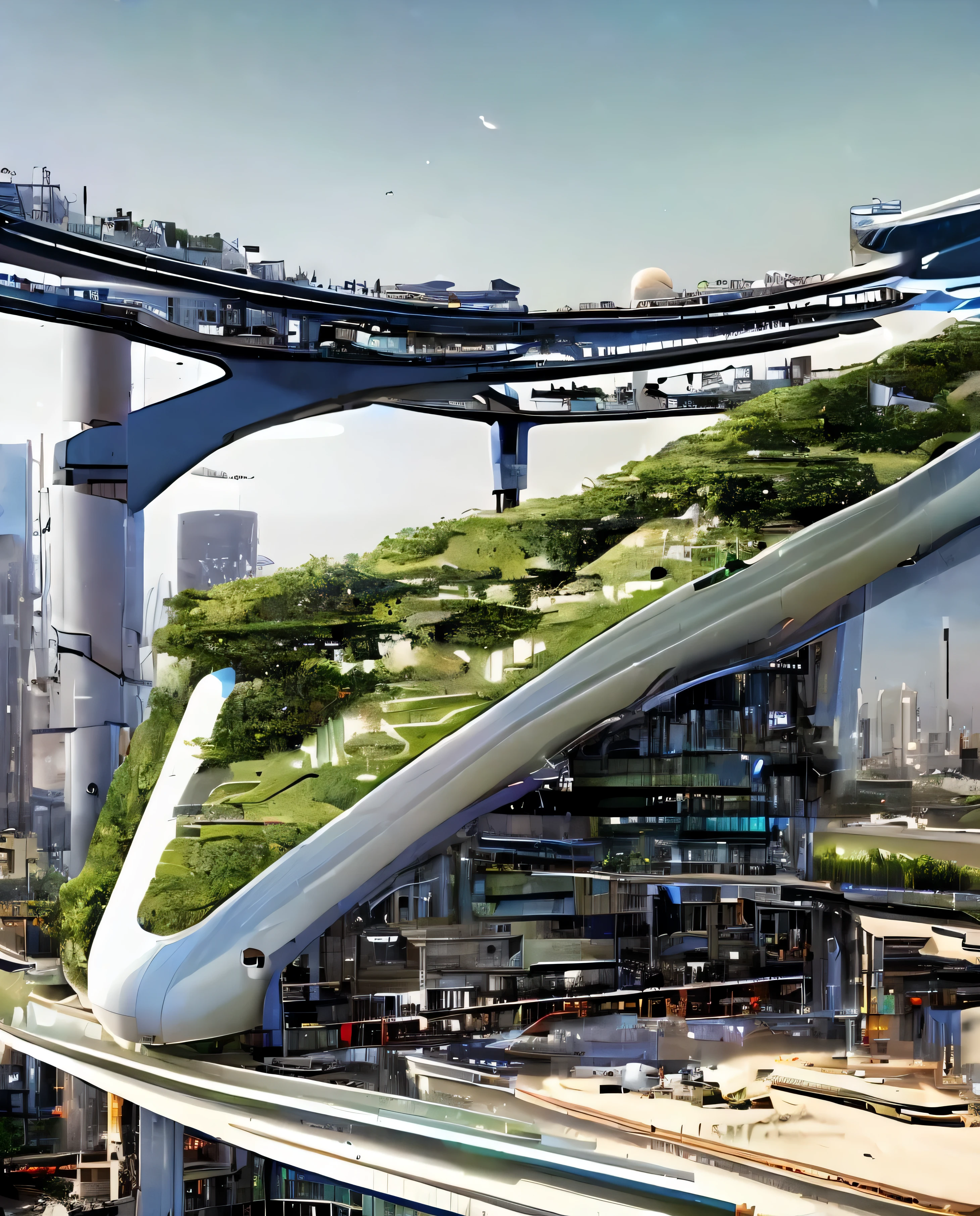 ((City)), ((Technology)), ((Advanced buildings)), ((Advanced architecture)), ((Deformed planet)), Biophilic Design, Hyperconnectivity, (Self-Sustaining Ecosystems), Mixed-Use Vertical Developments, Adaptive Reuse, Modular Construction, Artificial Intelligence, Robotics, ((Climate-Responsive Architecture)), Hyperloop, (Maglev Transportation), (Augmented Reality Urban Planning), Cradle-to-Cradle Design.