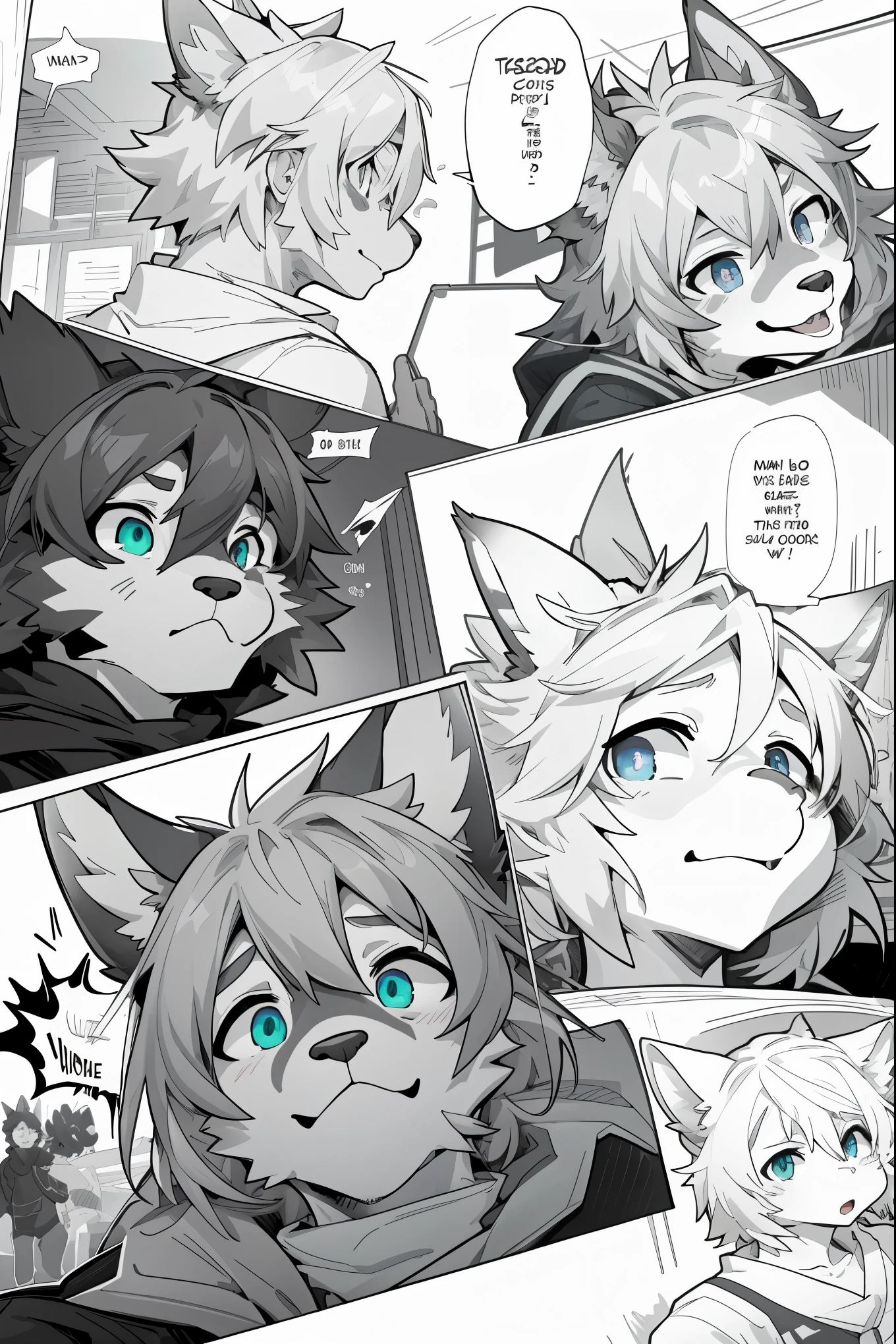 top quality, best quality, highres, masterpiece, super high resolution, detailed background, forest(super cute 1girl, bear, pair)singing, dancing, waltz, absurdres(highly detailed beautiful face and eyes)perfect anatomy, good lighting, cinematic shadow(kemono, furry anthro)assorted expressions, assorted poses, assorted angles, full body, upper shot, dynamic angle(girls comic-like panel layouts, speech balloon, English text, Hand-drawn sound effects stickers used in girls comic),