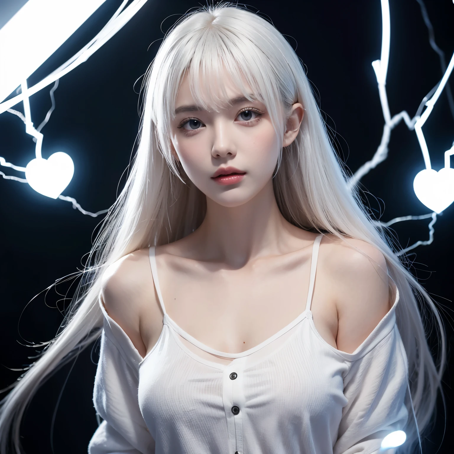 White-haired girl was rescued by electric shock to the heart