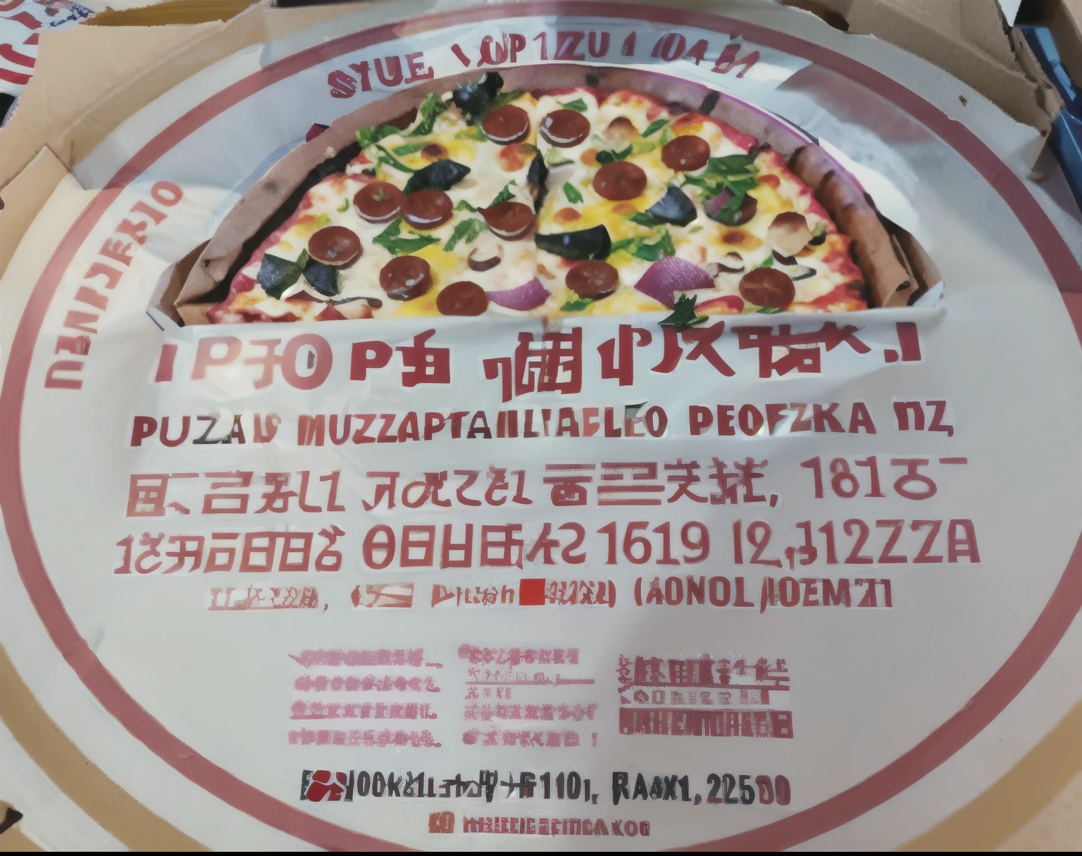 a close up of a caixa de pizza with a pizza on it, daopao, pizza, by Almeida Júnior, por Jacob Steinhardt, Nazareth (portugal), knowledge, by João Artur da Silva, São Paulo, desenho, apaixonado, sao, caixa de pizza, ❤🔥🍄🌪, pizza!