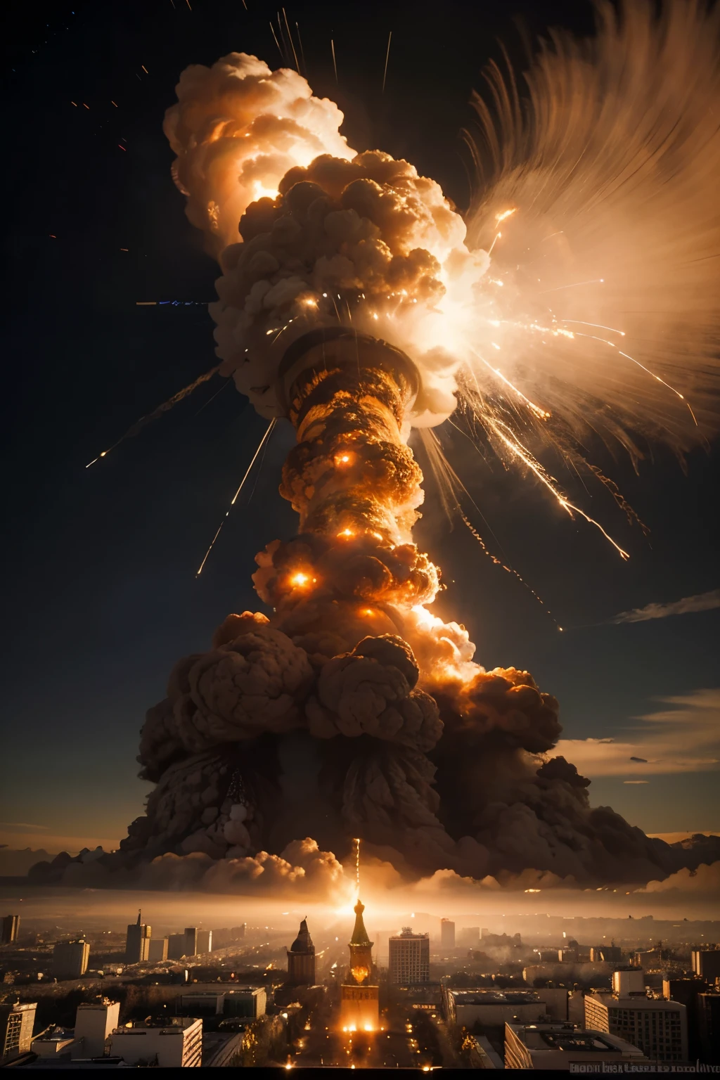 Nuclear explosion Moscow Red Square Moscow State University