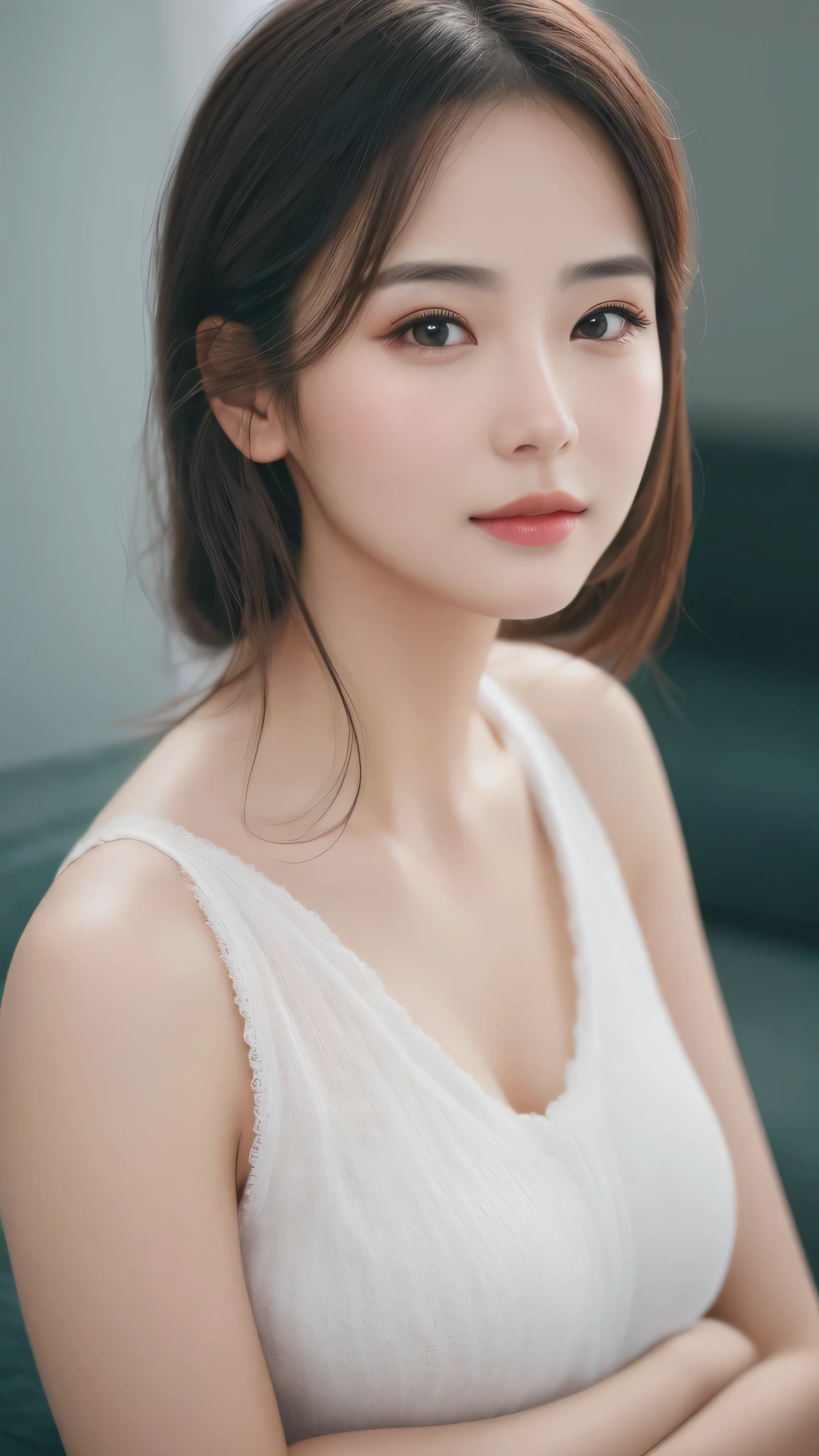 1girl, best quality, 35mm lens, f/1.8, perfect skin, skincare model pose, realistic, (adult face:1.2), 8k, award-winning photograph,gorgeous, (portrait:0.6), Cinematic, ultra high res,
