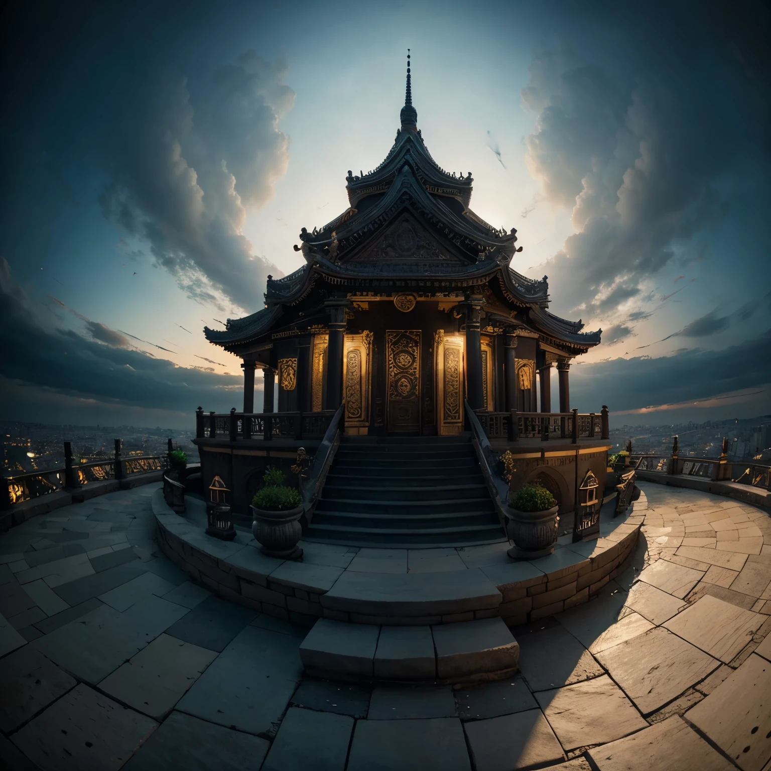 absurdres, highres, ultra detailed, (1men:1.3),
BREAK
Design a beautiful temple scene, with intricate architecture, lush gardens, and a sense of peace and spirituality. Create an image of a destructive demon, with fearsome features, dark powers, and a thirst for chaos and ruin. Design an image with a fisheye lens effect, capturing a wide field of view with a distinctive, curved perspective. Create a rooftop view in an urban setting, with panoramic cityscapes, dramatic skylines, and a sense of elevation. Illustrate a tender moment between a parent and , capturing their bond, love, and connection. Illustrate an image using pointillism, with tiny dots of color meticulously placed to create a cohesive and visually stunning whole.