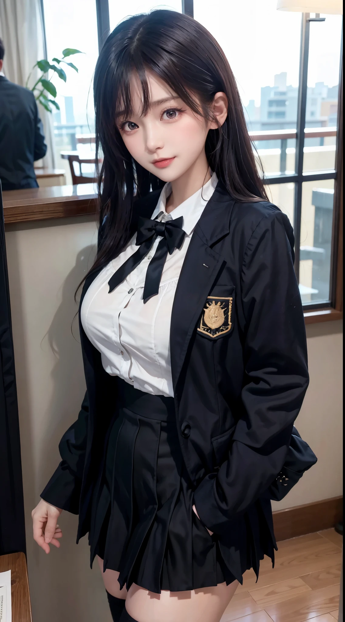 majicMIX is realistic, (RAW photogr:1.2), (realisticlying:1.4), Beautiful Meticulous Girl, short detailed hair, showing off panties, showing off panties, Panty shots, Highly detailed eyes and face, Beautiful and delicate eyes, absurderes, Incredibly Ridiculous res, hugefilesize, Super detailed, A high resolution, highly detailed, best qualtiy, tmasterpiece, kemomimi, (((Japan Girls' High School Junior High ,semi transparent)), illustratio, The is very detailed, CG, unified, 8k wallpaper, That's great,finely detailled,Highly detailed CG uniform 8k wallpaper,light in face,cinmatic lighting,16 year old girl,frontage,pleatedskirt,blazer jacket,sea beach,ssmile