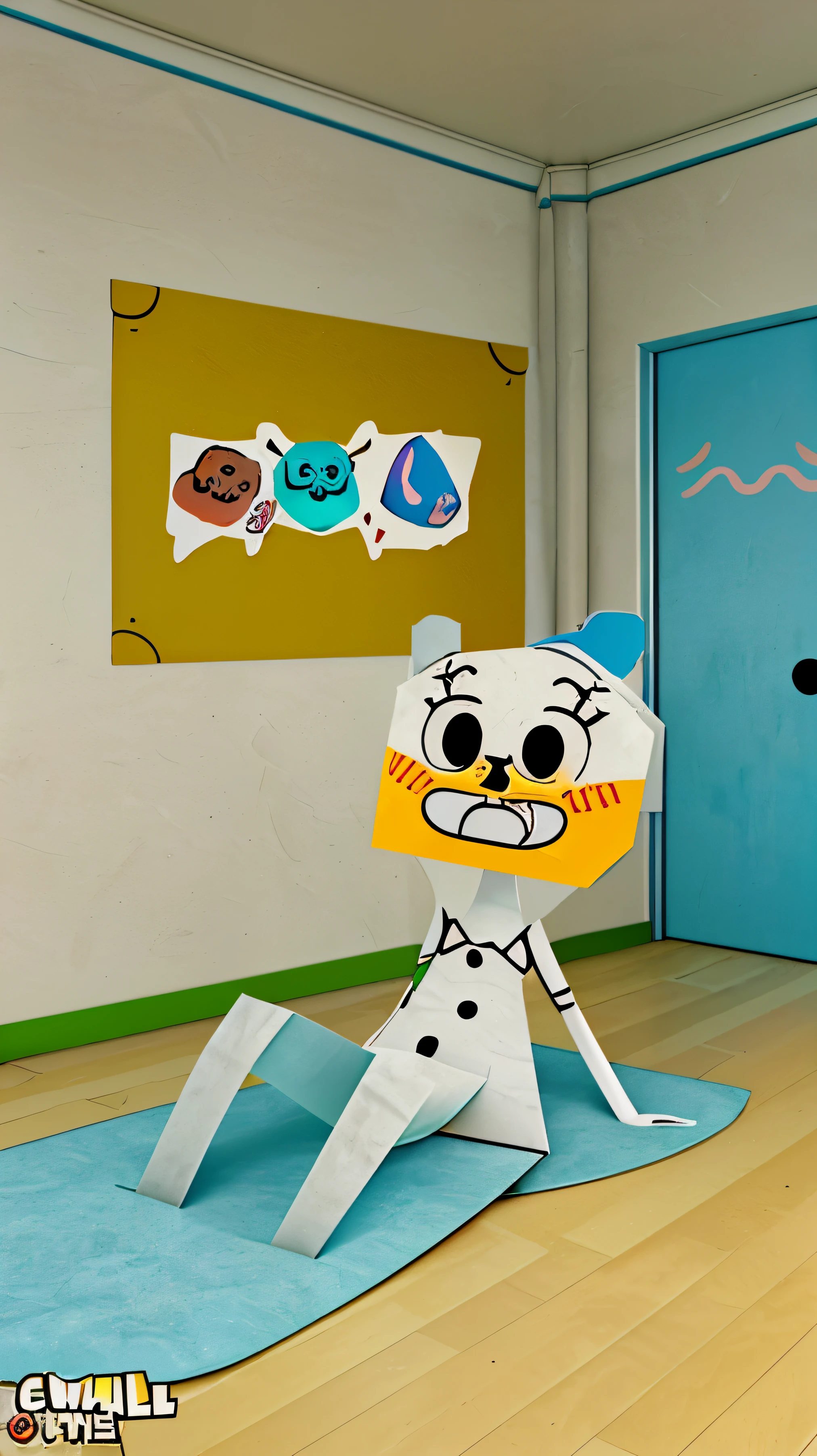 Una sala de tardes al estilo del asombroso mundo de Gumball.