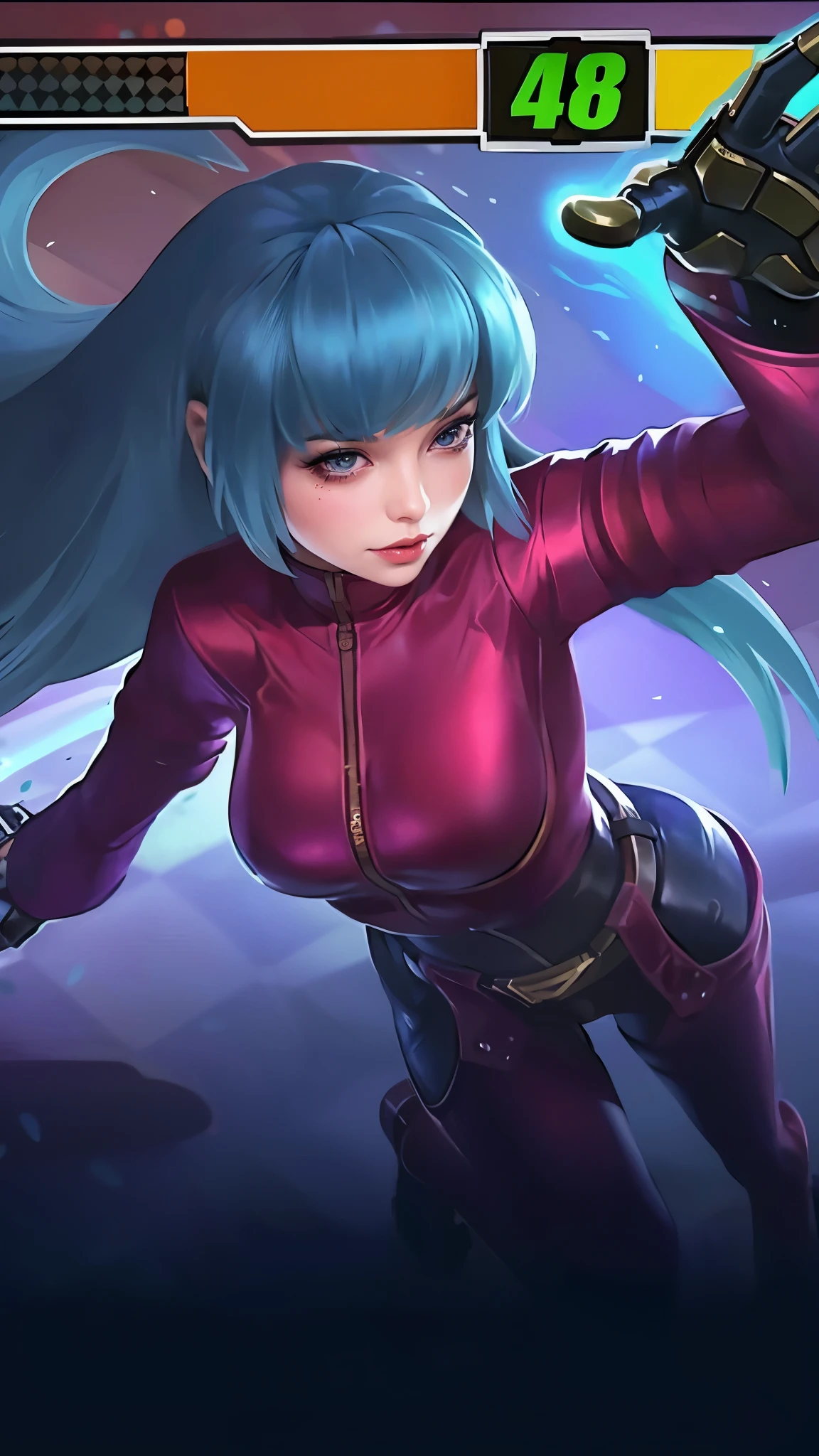 a close up of a person in a red outfit holding a gun, kda, extremely detailed artgerm, style artgerm, artgerm style, ig model | artgerm, artgerm lau, katarina, samira from league of legends, portrait knights of zodiac girl, senna from league of legends, artgerm detailed