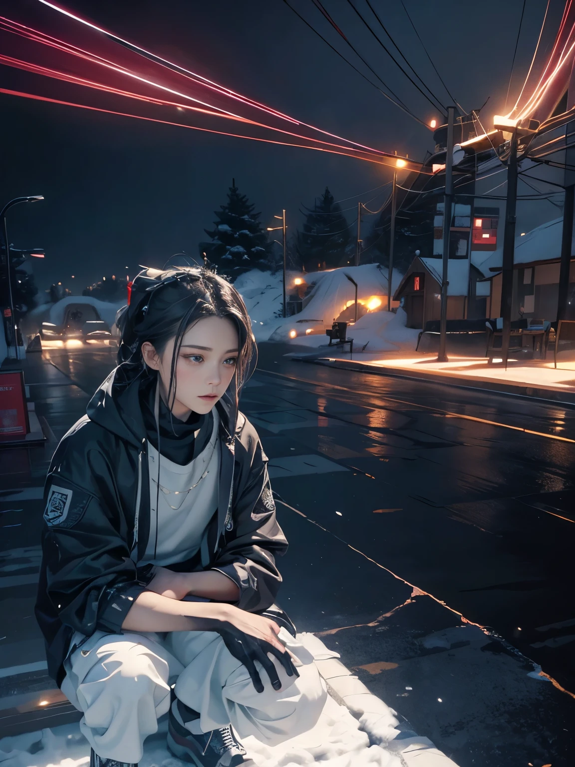 tattoo, (snowstorm, dissolve:1.3), stylish, many details, symmetric, dark fantasy, dark botanical, intricate, imaginative, highly detailed 1man