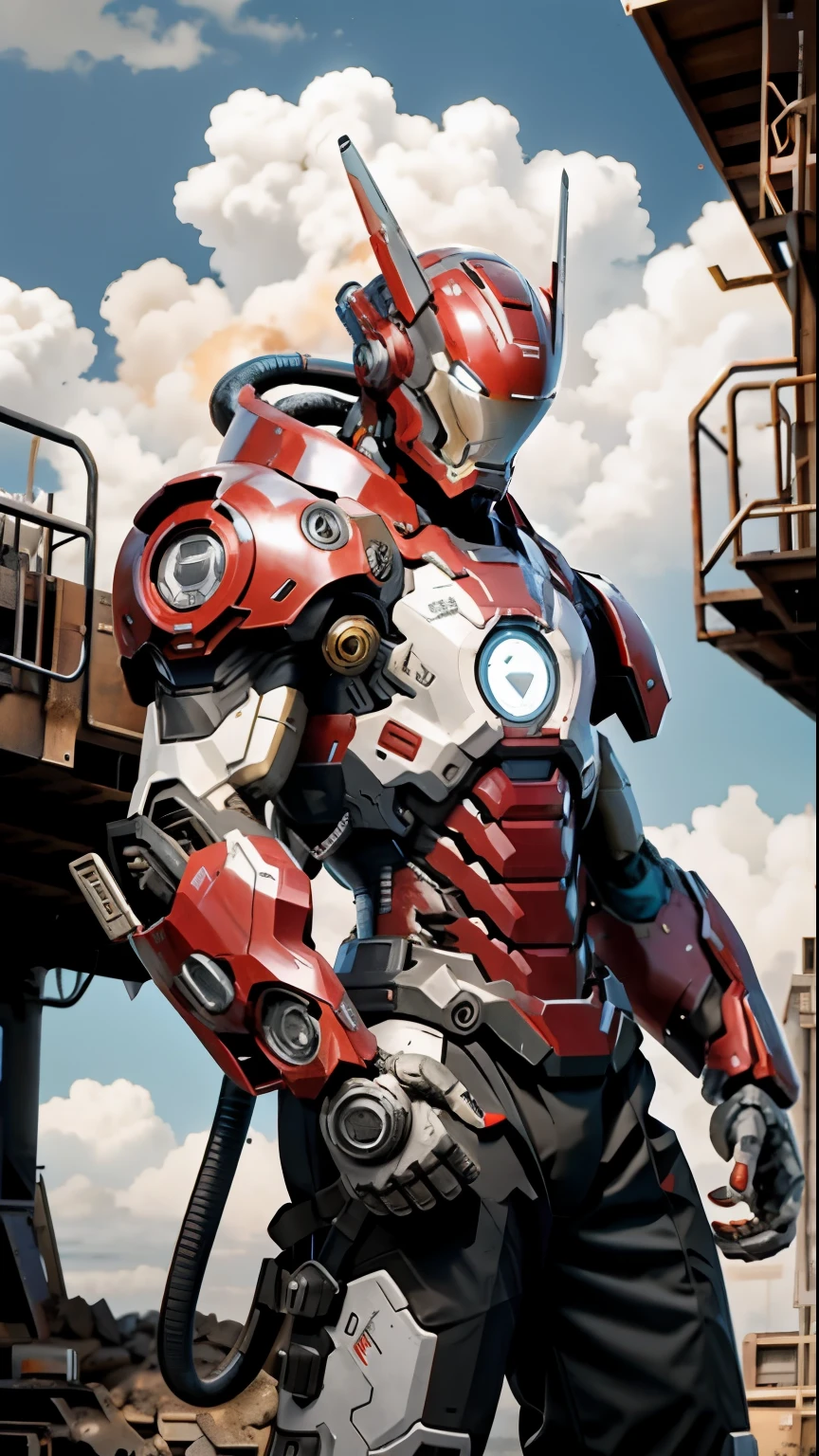 Like Marvel&#39;s war machine, capacete como ironman, blindado cor branca completa