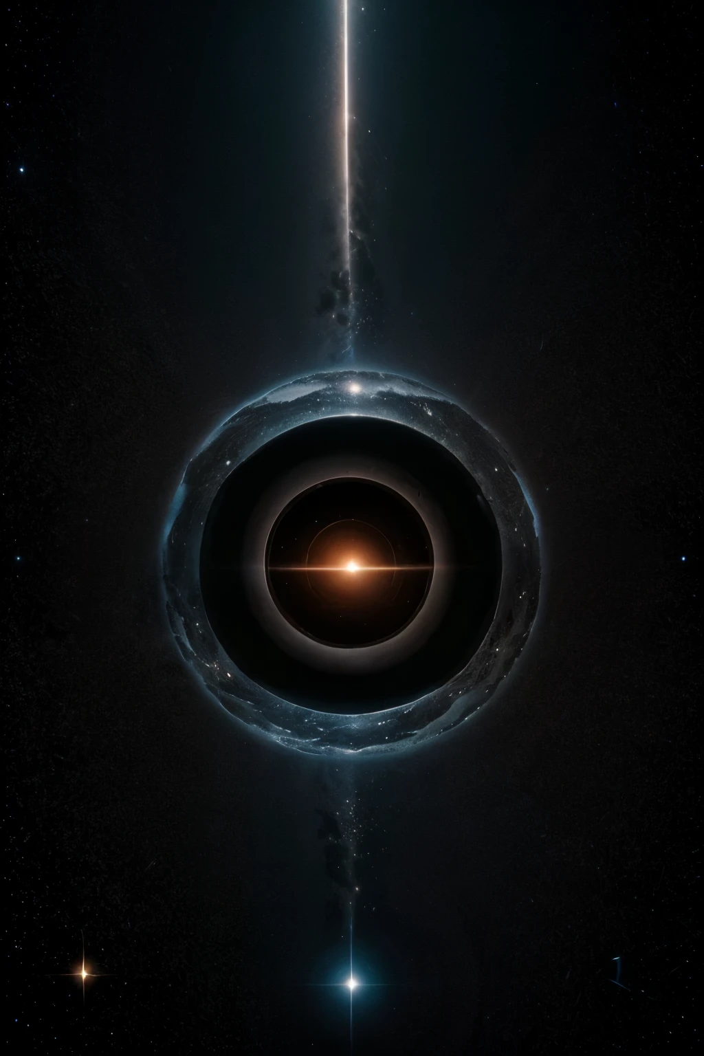 Make representation of an interstellar based black hole to be used as wallpaper