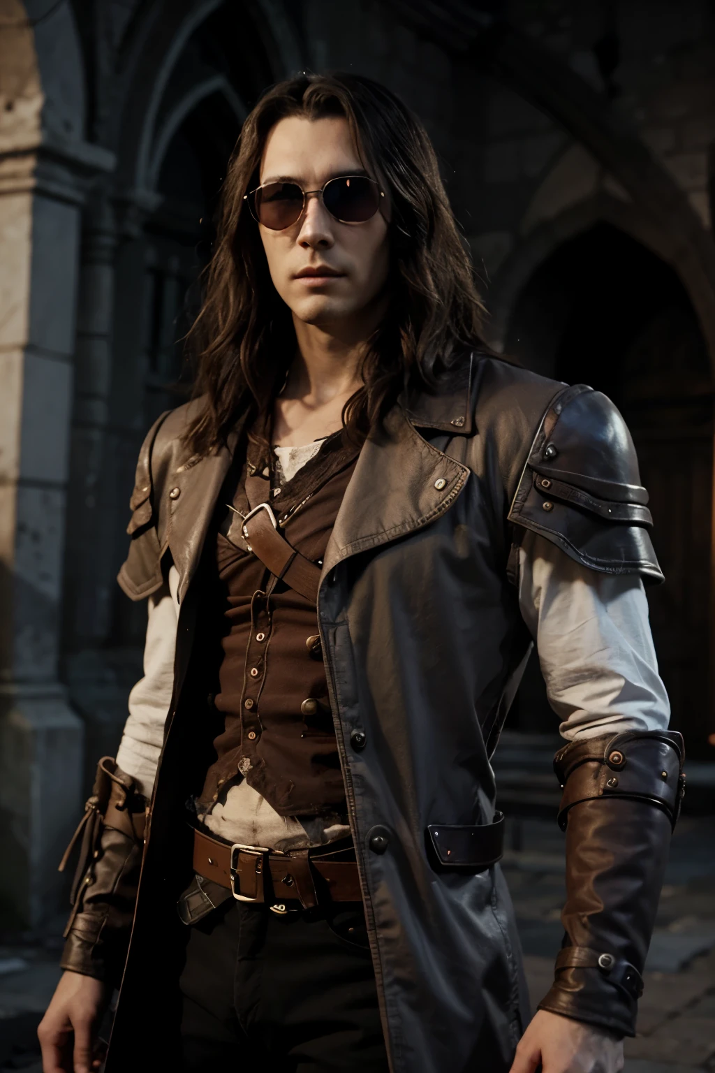 (Homem pardo de oculos de grau), (Estilo personagens de Castlevania: Symphony of the Night)