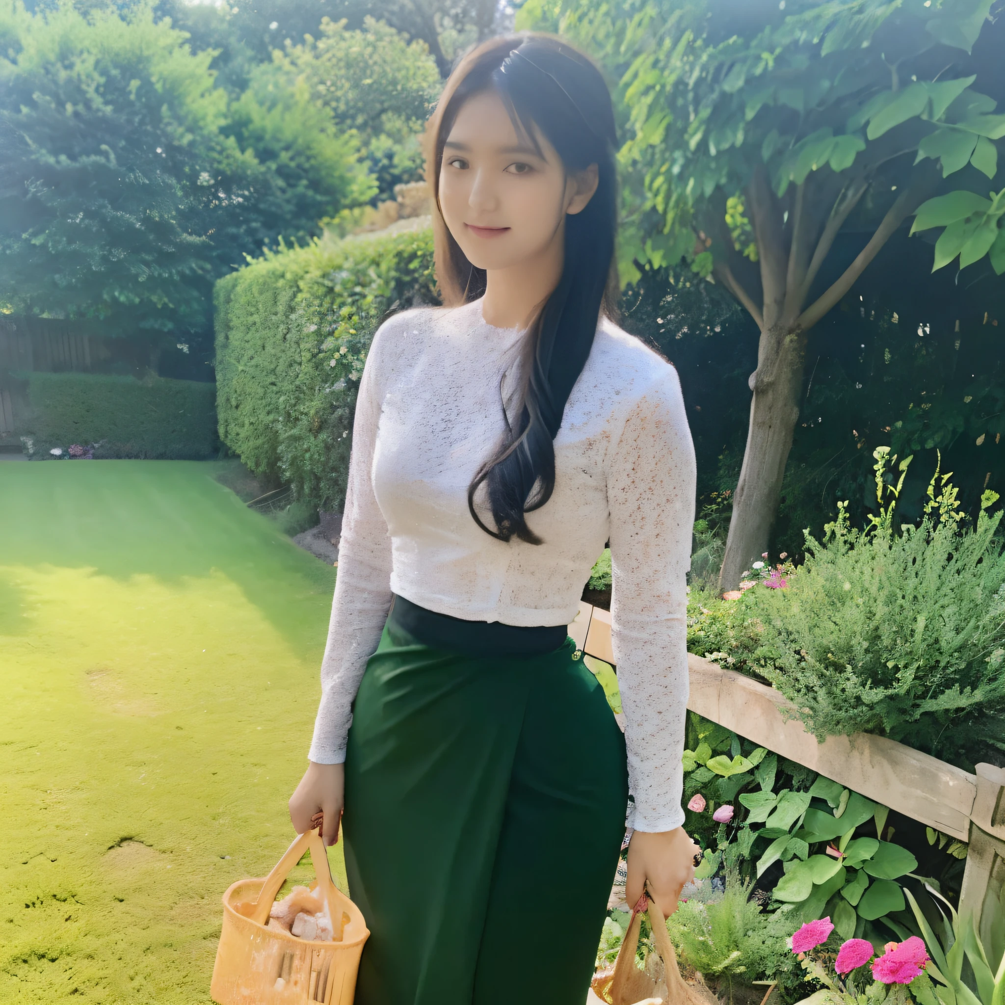 20 year old girl in the garden