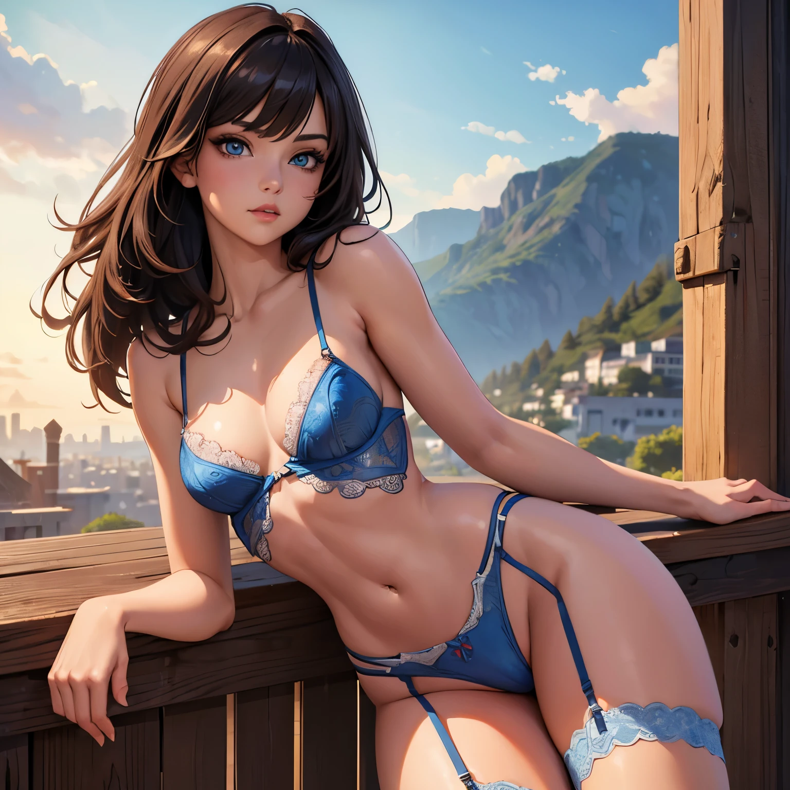 best quality, ultra-detailed, masterpiece, fine details, high res, 8k wallpaper, best quality, highres, cowboy shot, supergirl, very flat chest, small , painfully pretty, superbly sexy, spaghetti strap top, garter belt, lingerie, doing superhero stuff, beautiful girl, woman, solo, fly, sky, cloudy sky, (cute:1.3), realistic, (cute), (detailed face), detailed eyes, detailed iris, detailed skin, masterpiece, professional photoshoot, perfect face, spaghetti strap top