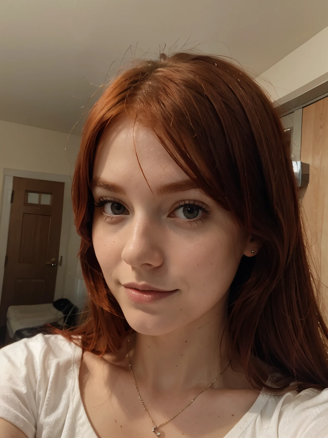 Redhead girl, selfie