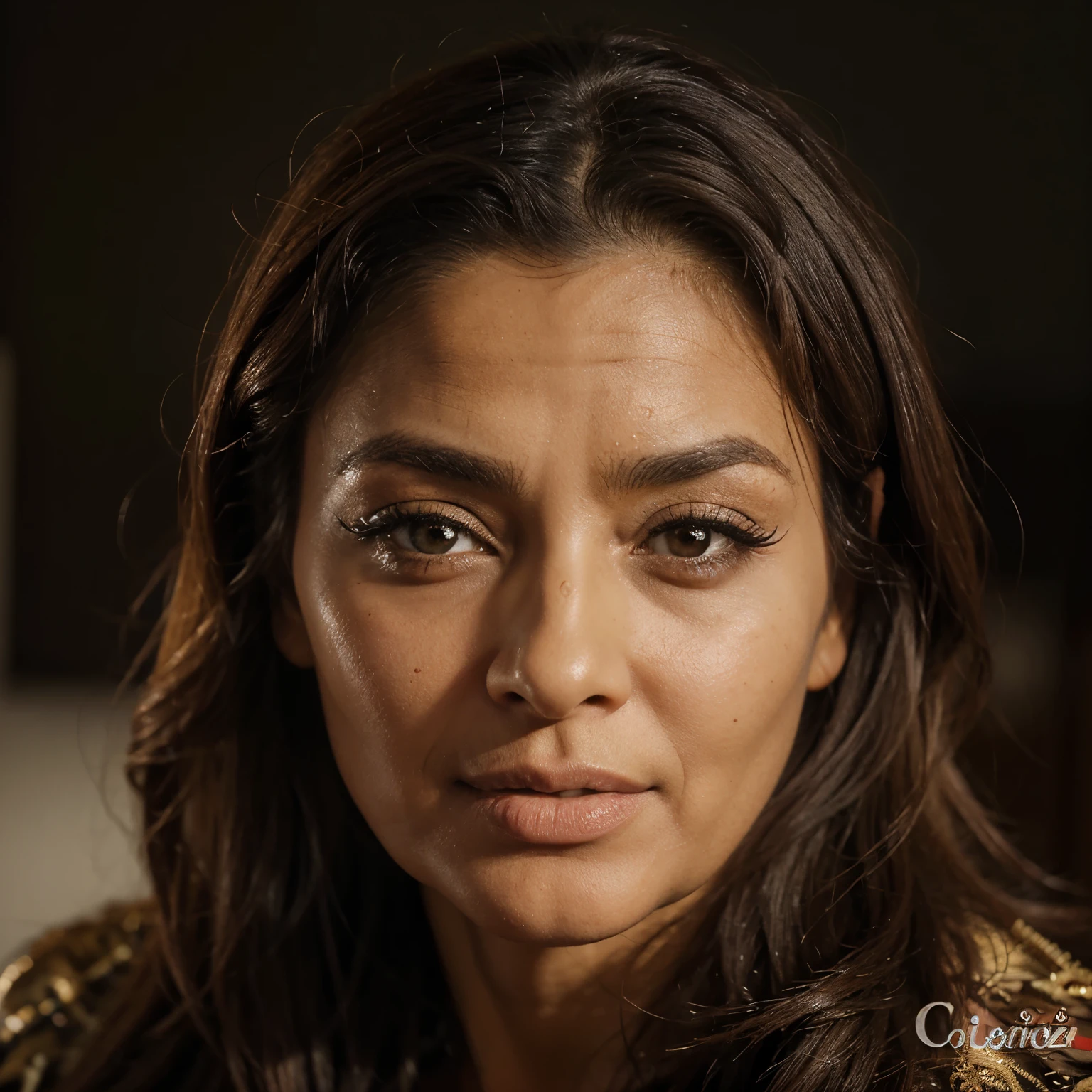 de 11 anos,cabelos ondulados e castanhos,olhos castanhos,pele parda,sobrancelha preta grossa,cilios grandes,nariz um pouco grande,labios carnudos
