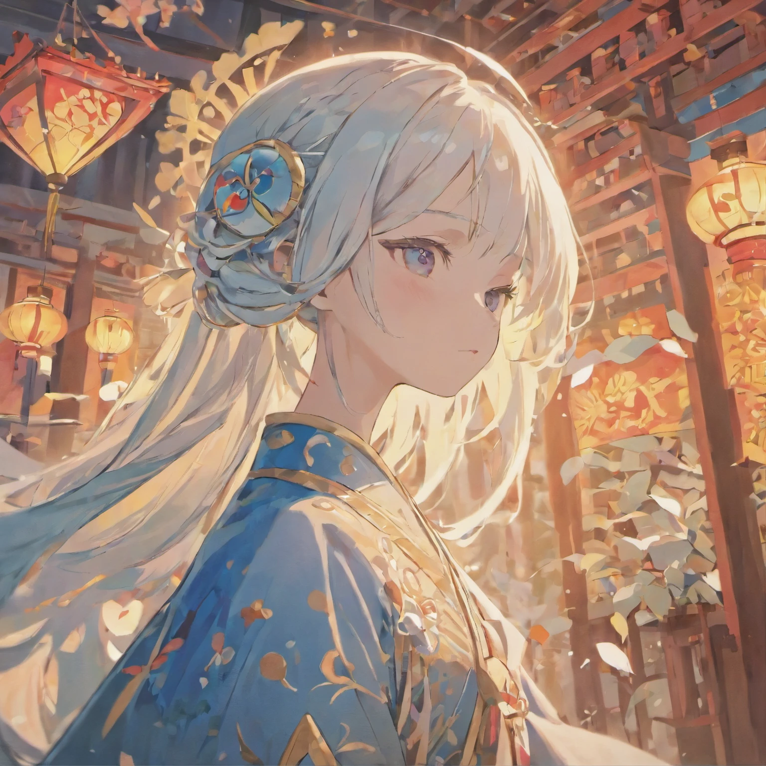 (white background:1.4),(girl head silhouette, close your eyes, colorful long hair, oriental elements),(chinese illustration:1.3,paper art:1.3, Quilted paper art:1.2),( reasonable design, clear lines, High sharpness,highest quality, very detailed, masterpiece, movie light effects, 4k )