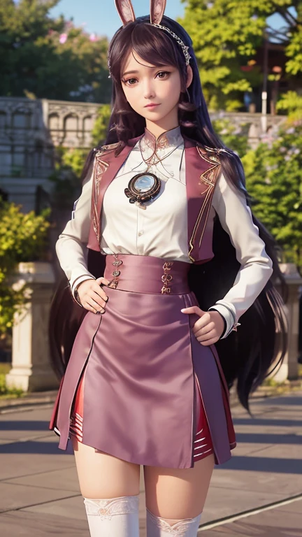 anime - style image of a woman in a short skirt and shirt, seductive anime girls, Smooth anime CG art, Surrealism female students, Surrealism female students, thighhighs and skirt, photorealistic anime girl rendering, beautiful and seductive anime woman, Realistic schoolgirl, Realistic anime 3 D style, 3 d anime realistic, Beautiful Anime High School Girls
