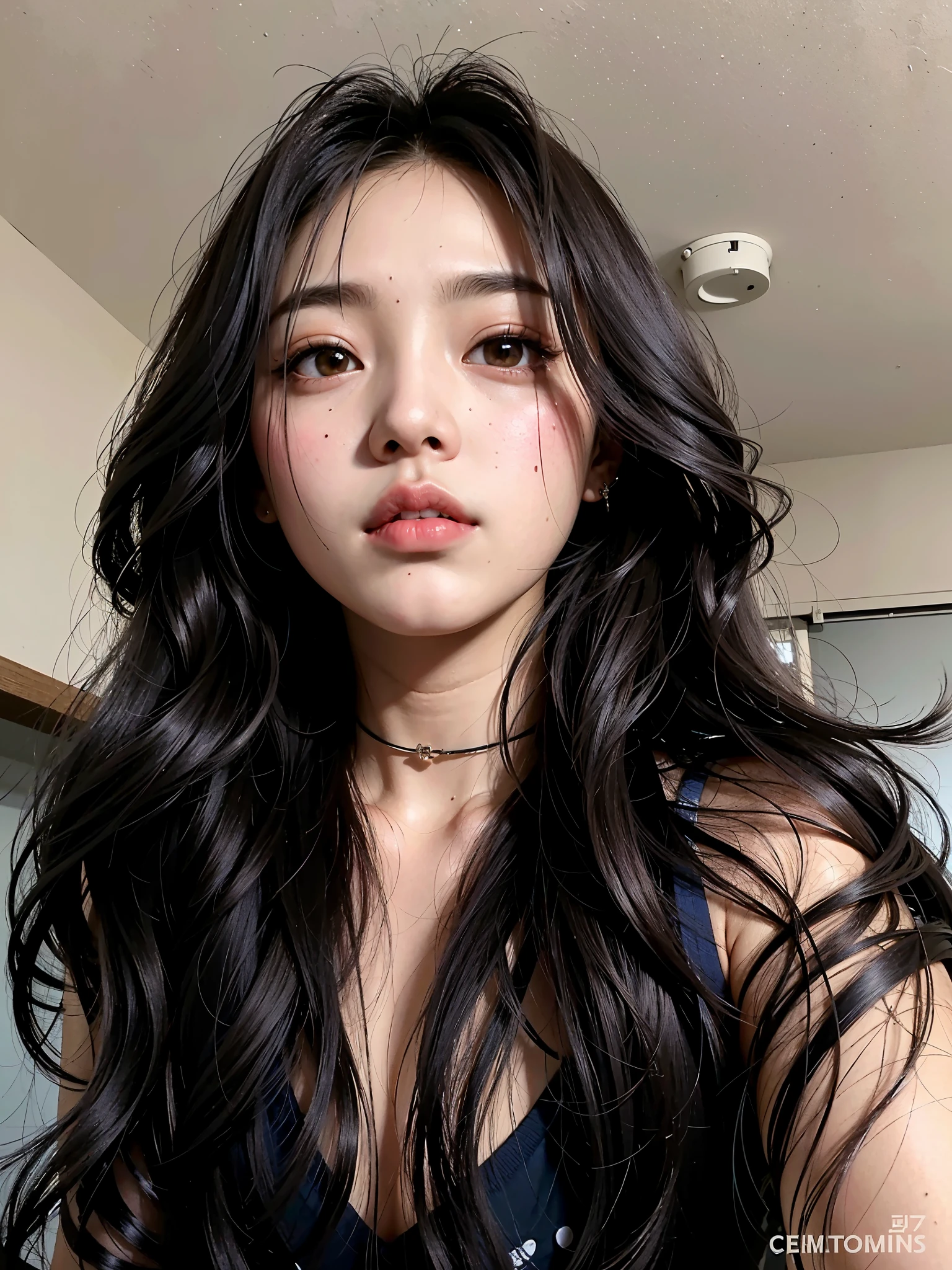 un primer plano de una mujer con cabello largo y negro y una llave de estrangulamiento, ulzzang, coreana, Ella tiene el pelo negro con flequillo., cruel korean gothic girl, hermosa mujer surcoreana, Adorable pale korean face., hermosa joven coreana, rasgos faciales coreanos, hermosa joven coreana, jinyoung shin, joven y encantadora cara coreana, Jisoo de Blackpink, retrato de jisoo blackpink