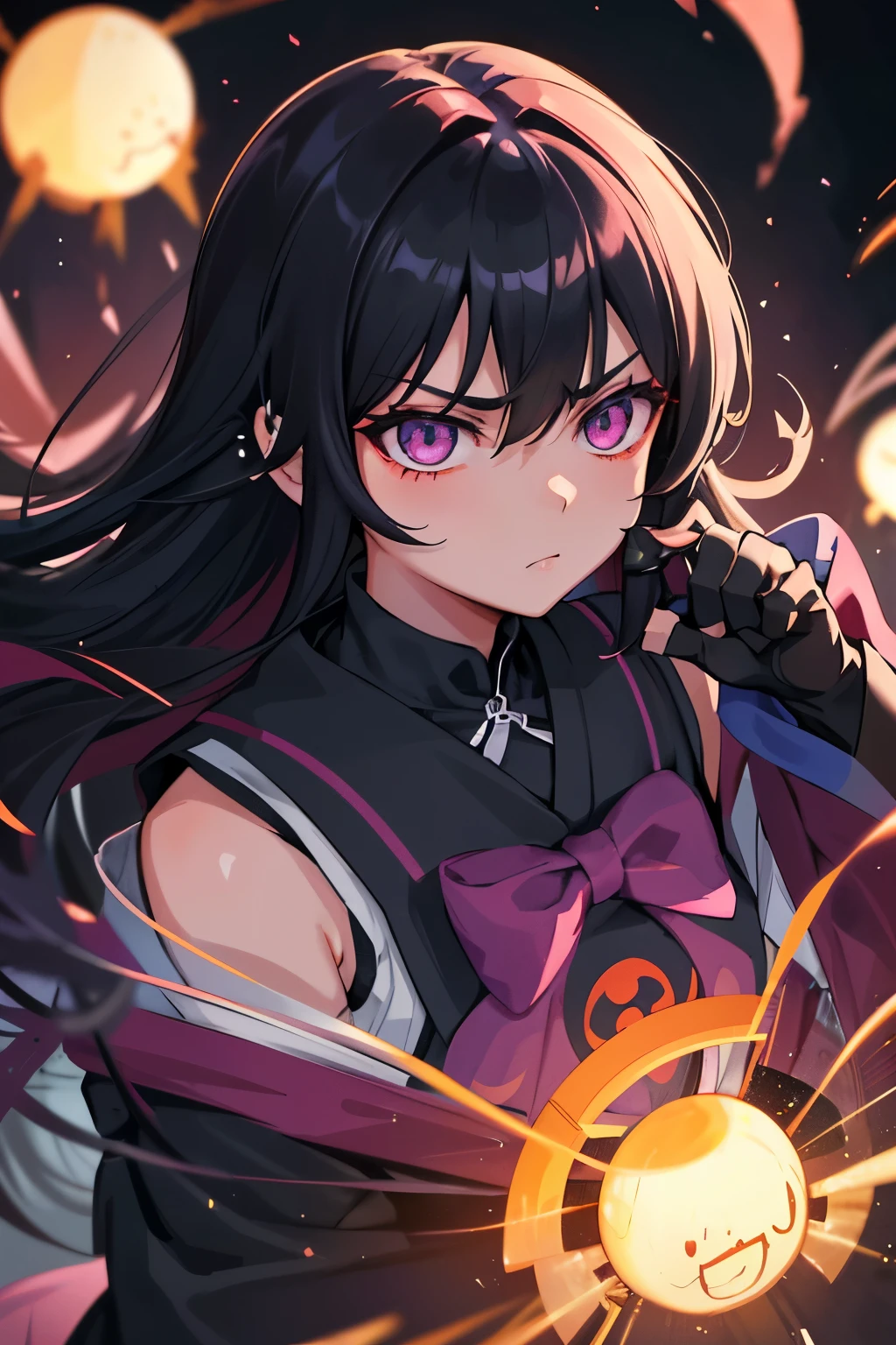 In the captivating realm of Japanese anime, an amazing image unfolds before your eyes. A solitary girl, embodying the essence of a Yandere, is depicted in this intricately crafted scene. Her long, jet-black hair cascades down her shoulders in luscious waves, framing her beautiful face. Her piercing violet eyes, filled with an unyielding intensity, gaze intently at an unseen target. The girl clutches a terrifyingly sharp knife in one hand, the blade glinting menacingly under the dim lighting.
Her stunning outfit is a stark contrast to her ominous demeanor. She wears a traditional Japanese