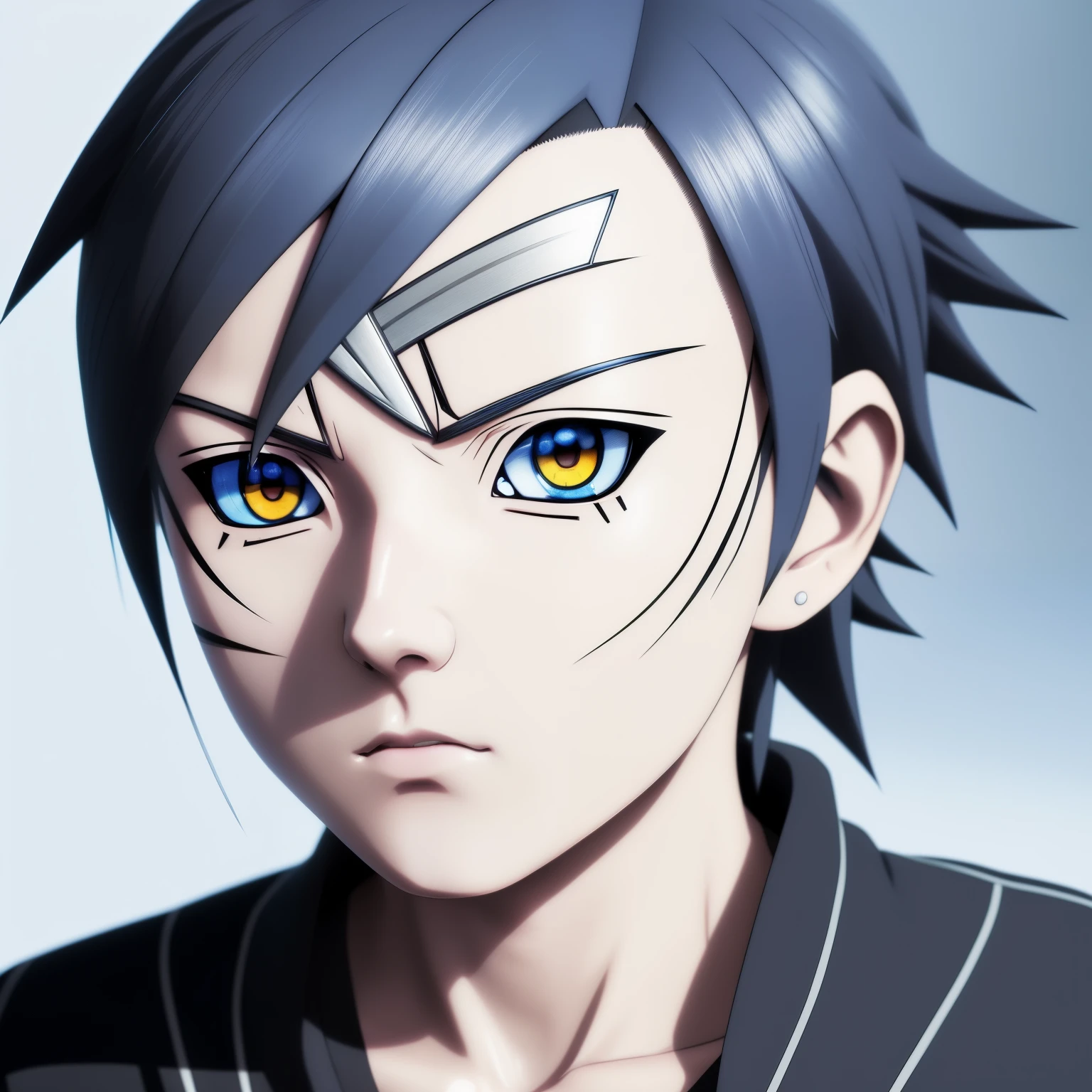 Anime character Boruto, (manga: 1.5), (expressive eyes: 1.4), (detailed facial features: 1.3), ultra high definition, striking pose, dynamic background, (intricate clothing: 1.2), (realistic shadows: 1.3), masterpiece, bold colors, highly detailed hair, action-packed scene, dramatic lighting, (detailed Eqpipment: 1.2), (sharp focus: 1.1), cinematic angle, capturing the essence of youth and determination.