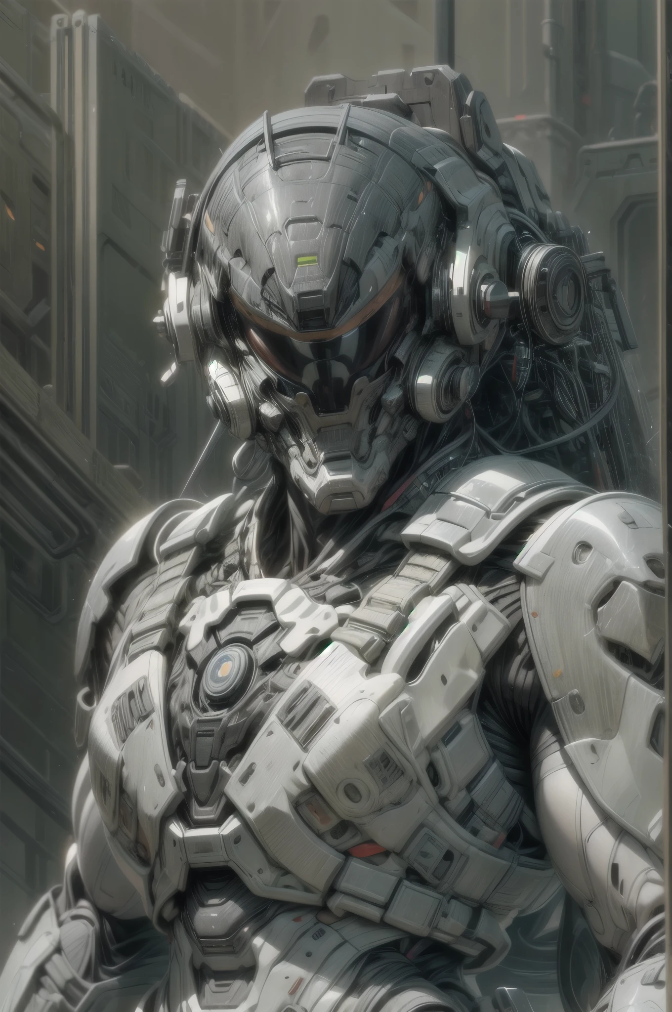 (((epic and visually stunning complex digital anime masterpiece:1.6, elegant decorated tactical military cyborg:1.3, ((gorgeous feminine male physique:1.3, graceful:1.4)) space soldier:1.3))), (((heavily muscled masculine chest:1.4, chiseled abs:1.4, heavily toned:1.4, slim yet muscular:1.3))), (((complex and beautiful:1.3, tactical:1.3, stunning scifi fantasy style:1.5, beautiful scifi style mechanical helmet:1.5, polarized visor:1.5))), (((elegant tactical double breasted trench coat:1.5, sleek exoskeleton:1.3))), (((form fitted armor plating:1.3, super sleek sensually revealing under suit:1.5, waist and thighs exposed:1.5)), ((flamboyant feminine essence:1.4, heavy mechanical gothic aesthetic:1.4)), ((androgynous body build)), (((toned yet heavily muscled gorgeous femboy physique:1.4, gorgeous perfectly defined muscles:1.4, toned sleek mechanical arms and legs:1.4, thick well rounded thighs:1.5, mechanical muscles))), ((((depth of field, cinematic lighting, chromatic aberration, ray tracing, UHD, masterpiece, top of head covered, super detail, high details, high quality, award winning, 8k, highres)))):1.6, (((dieselpunk, decopunk, artificial muscle))):1.6, (((beautifully engraved artdeco scifi style design:1.4)))