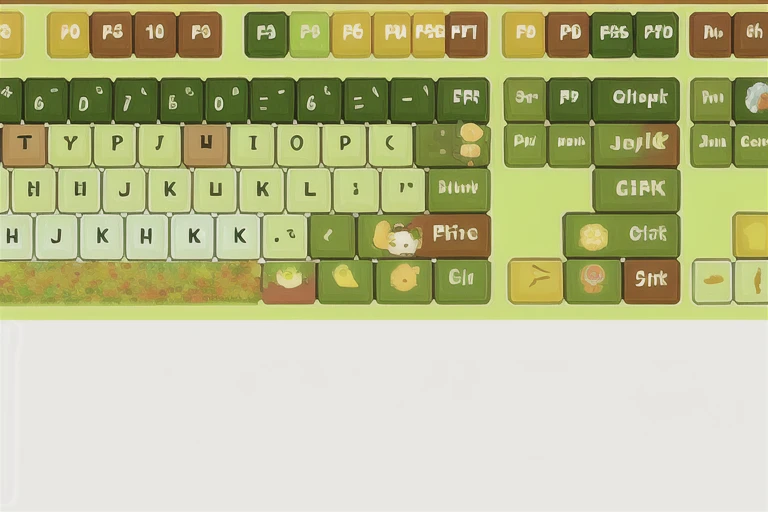 (masterpiece, best quality:1.2), Keycap design, 104 keys, keyboard, graphic design, masterpiece, best quality, best resolution, HD detail