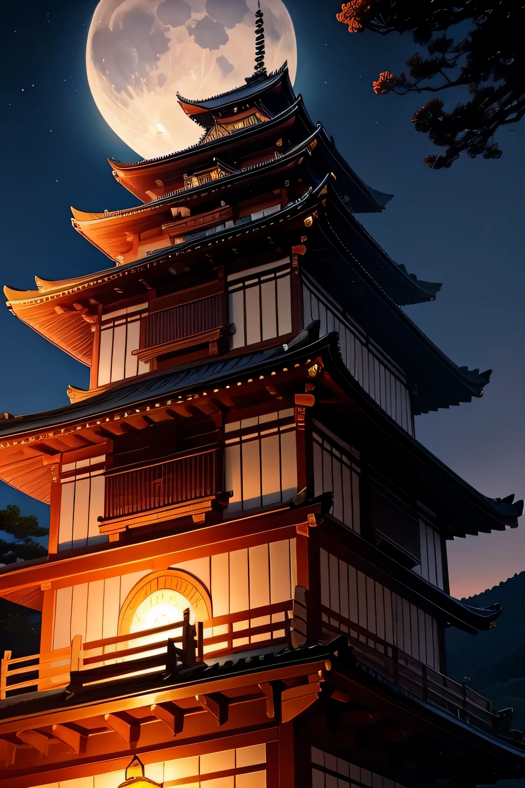 templo japones antigo, Perfect artwork, piece of master, melhor qualidade, alto, layered lighting -- 4K