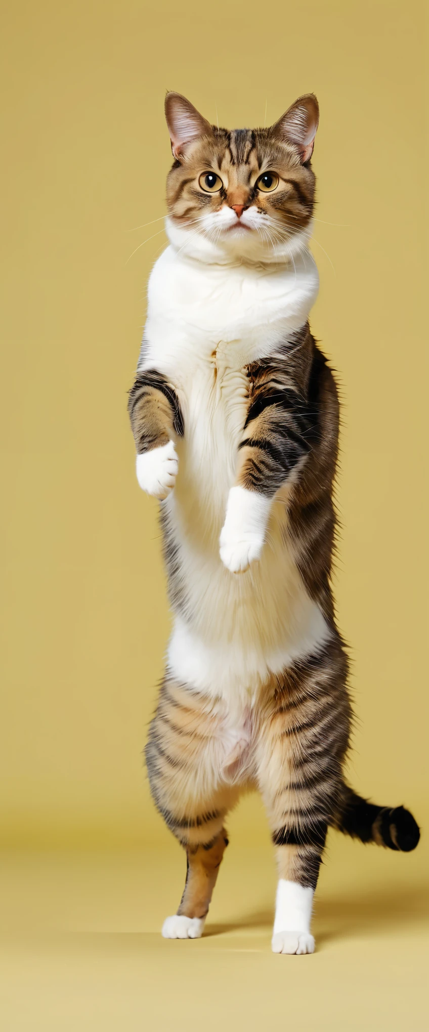 cat standing on two legs,simple background