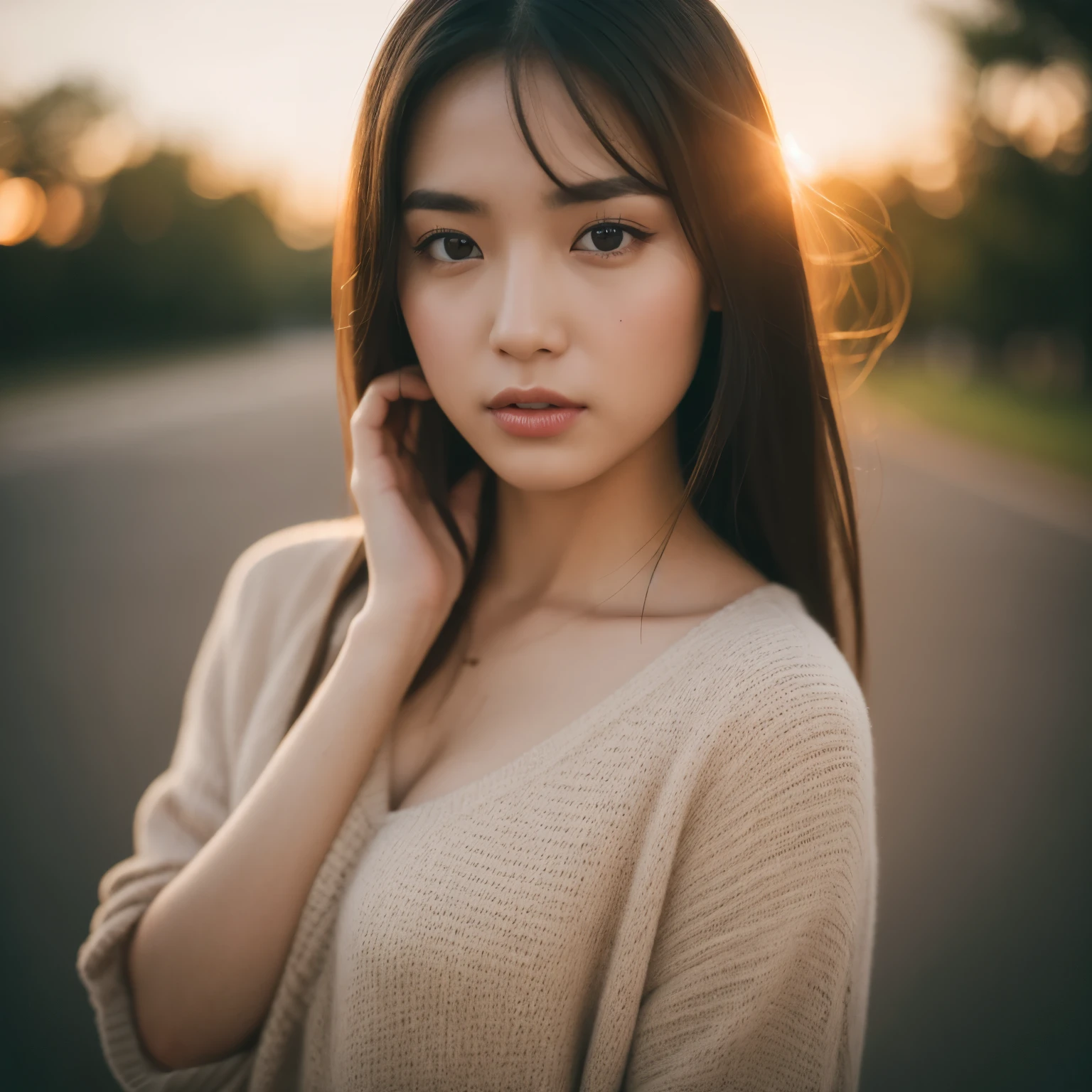 1girl, subjective perspective, Retro Flare, f/2.0, 105mm, Leica, UHD, retina, masterpiece, ccurate, anatomically correct, textured skin, super detail, high details, high quality, best quality, highres, 1080P, HD, 4K, 8k, asian woman, serious