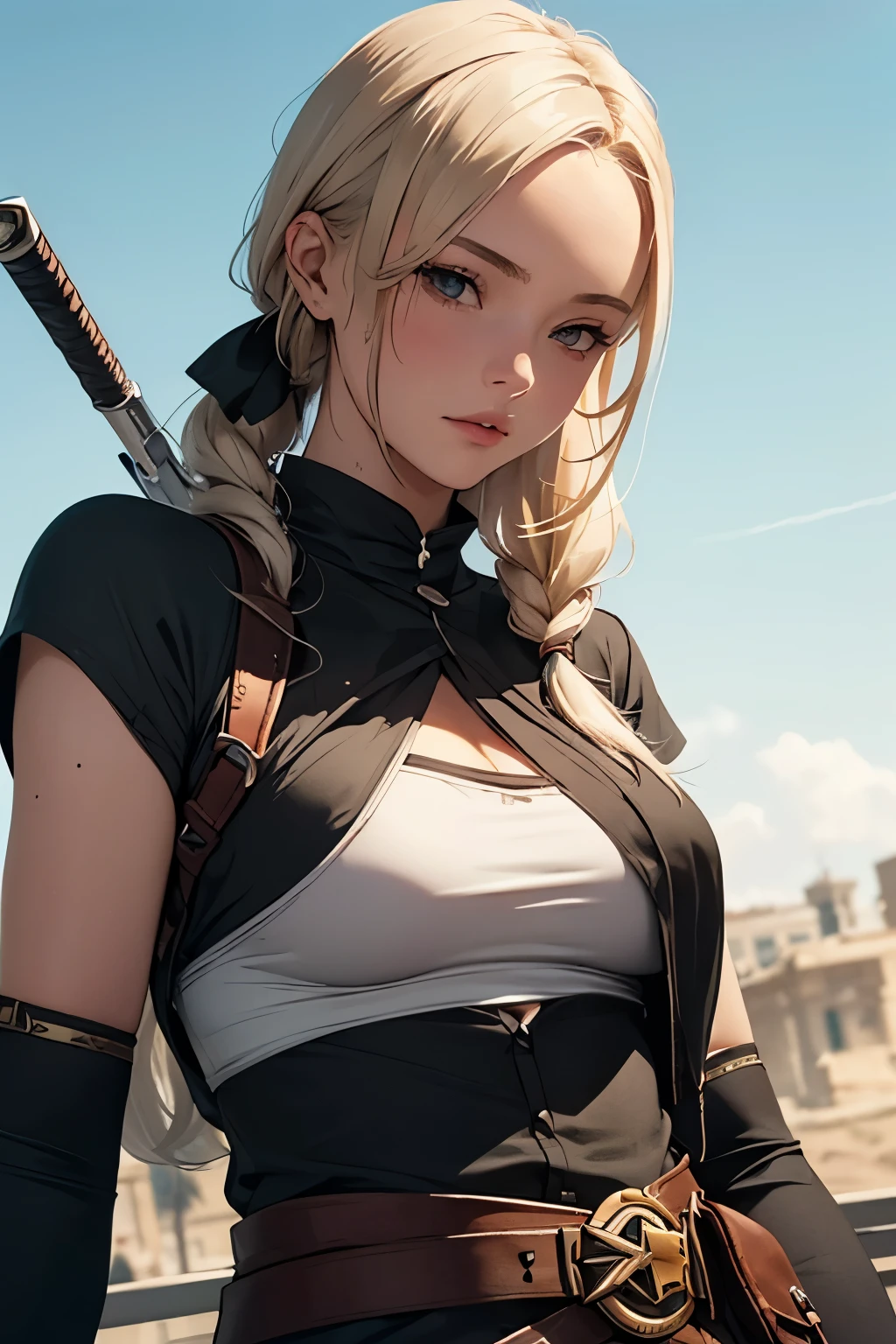 ((masterpiece, best-quality, ultra_detailed)), female elf dressed in latex booty shorts, gorgeous, attractive, african, voluptuous, ample hips, insanelydetailedaccentuatedbigbooty, ((flirty)), looking at viewer, portrait, photography, detailed skin, Realistic, photorealistic, 8k, highly detailed, full-length frame, HIGH RAW detail color art, piercing, diffused soft lighting, shallow depth of field, sharp focus, shallow depth of field, hyperrealism, cinematic lighting